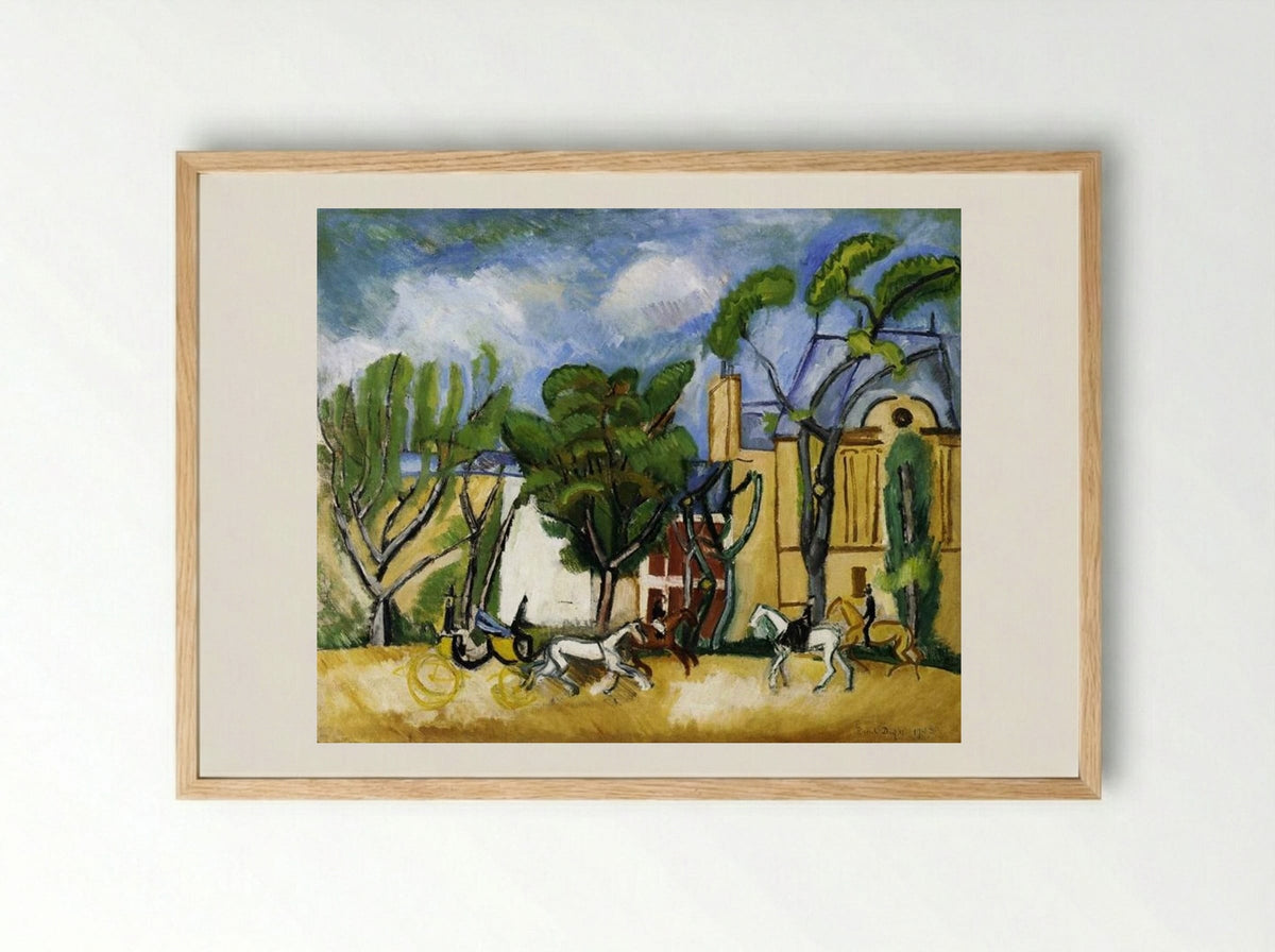 L'avenue du Bois - Raoul Dufy - Framed Print Wood