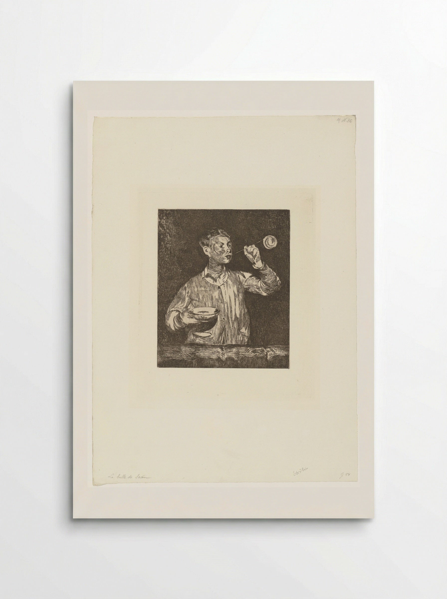 Léon Leenhoff Blowing Bubbles - Edouard Manet - Poster