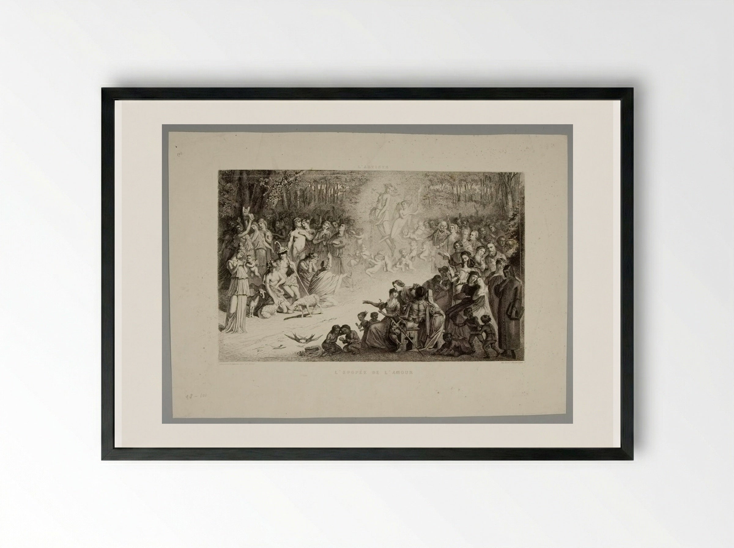 L'Épopée de l'Amour - Léopold Flameng - Framed Print Black