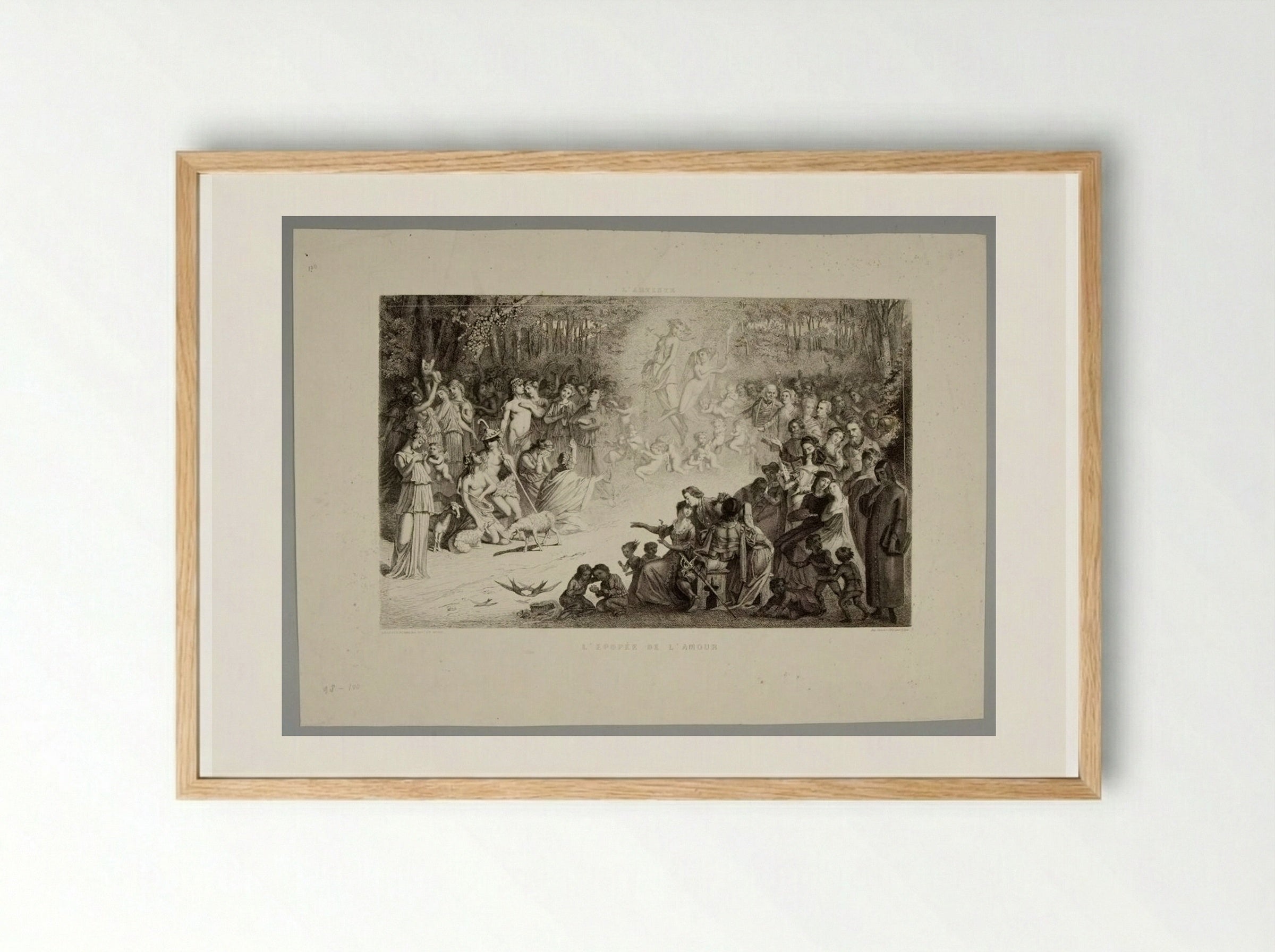 L'Épopée de l'Amour - Léopold Flameng - Framed Print Wood