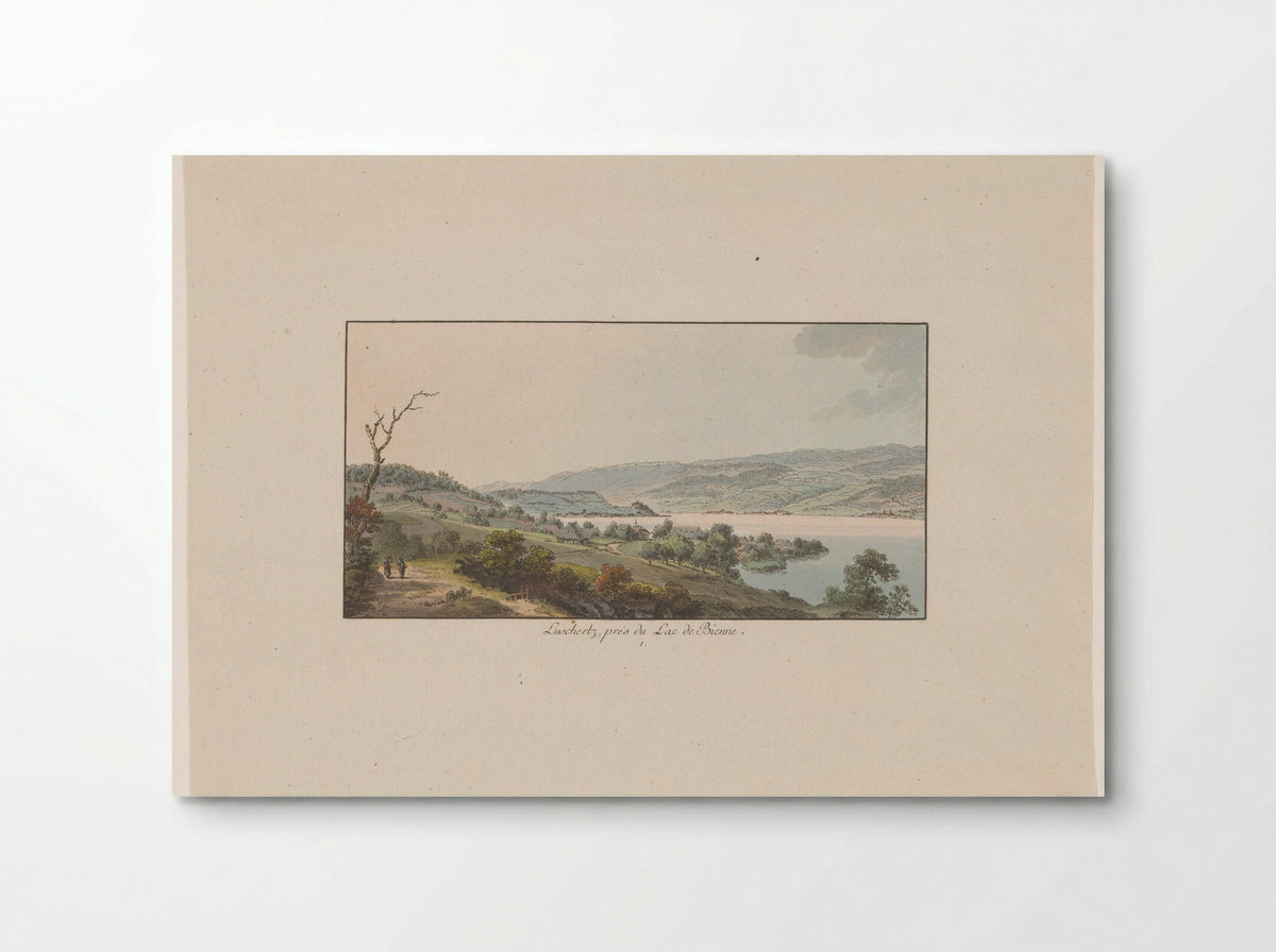 Lüscherz, près du Lac de Bienne - Johann Ludwig Aberli - Poster