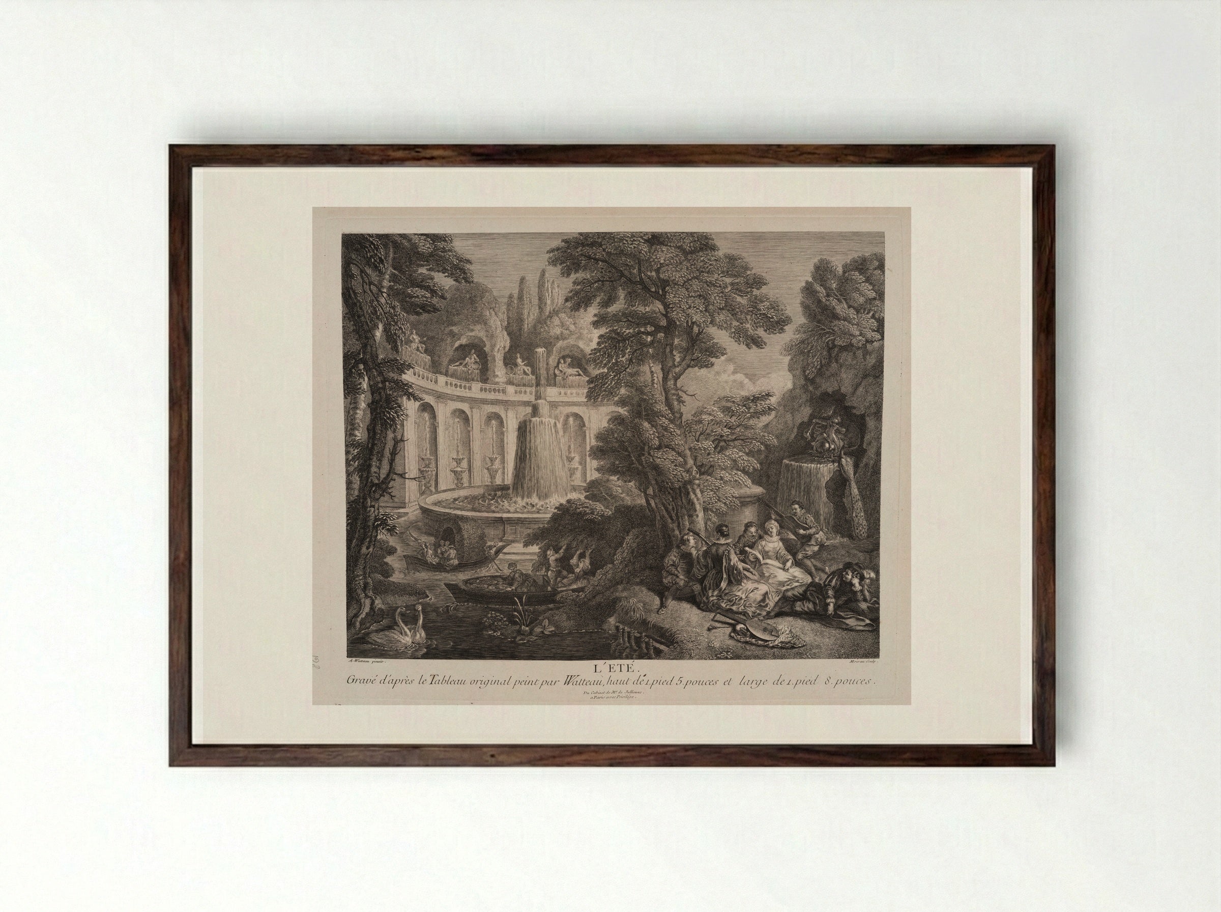 L'Été (Summer) - Jean Moyreau - Framed Print Dark Wood