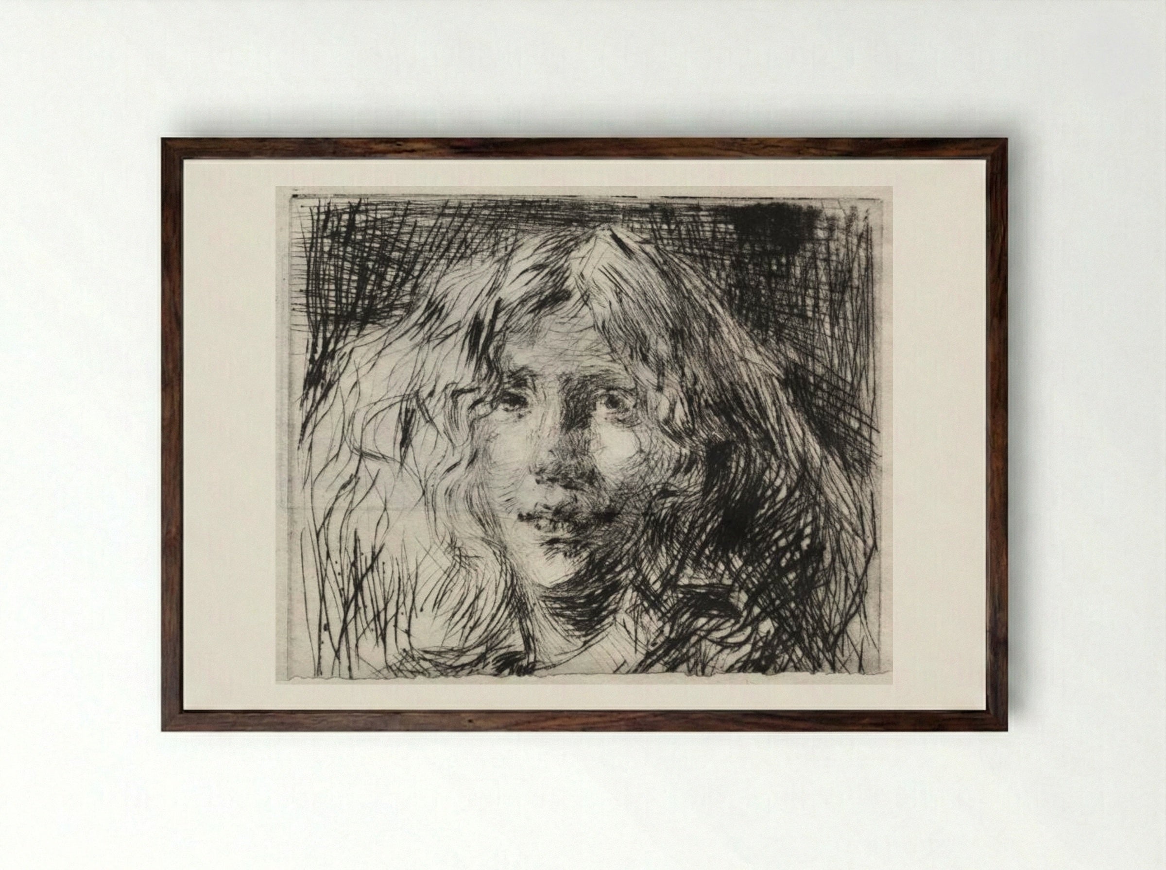 La Belle Irlandaise - James McNeill Whistler - Framed Print Dark Wood