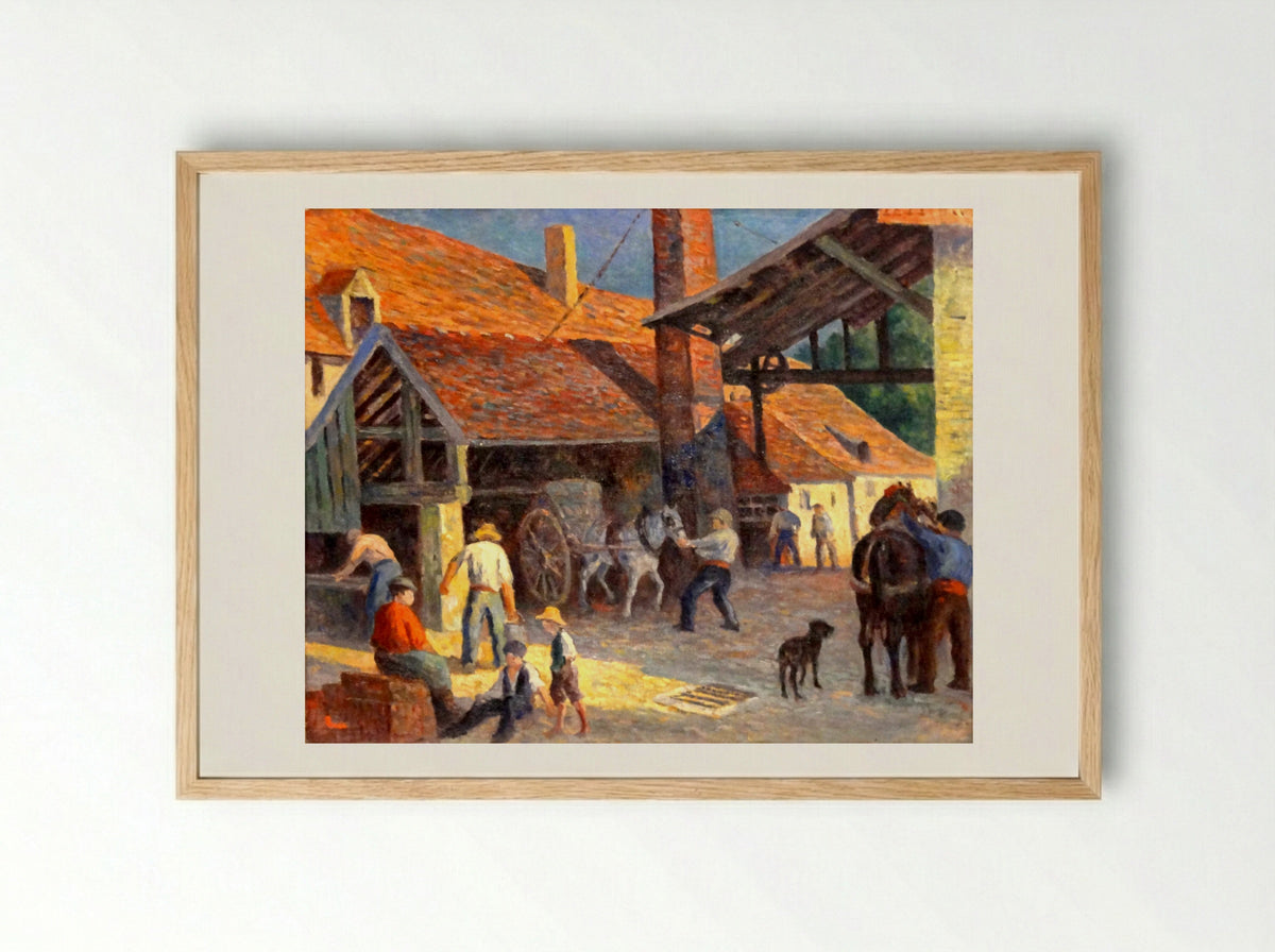 La Briqueterie - Maximilien Luce - Framed Print Wood