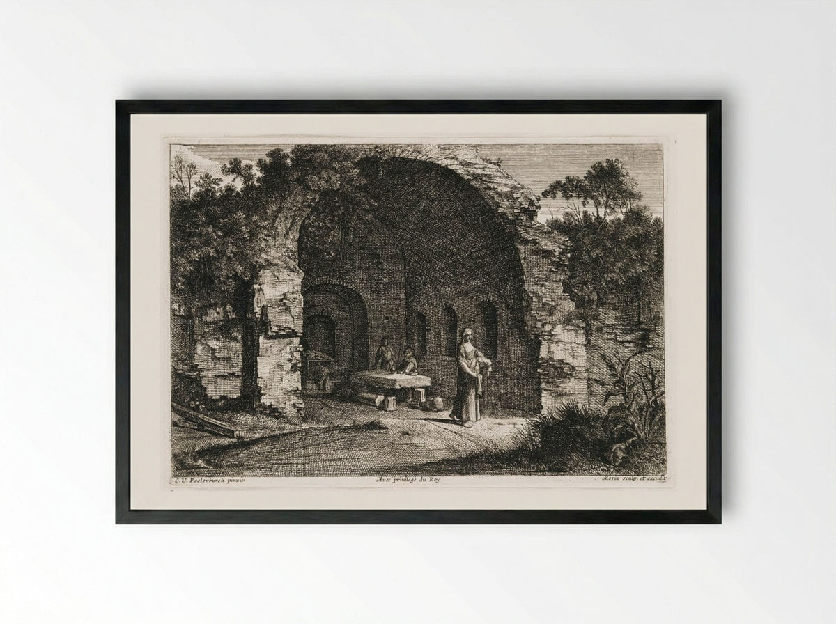 La Cafarelle - Jean Morin - Framed Print Black