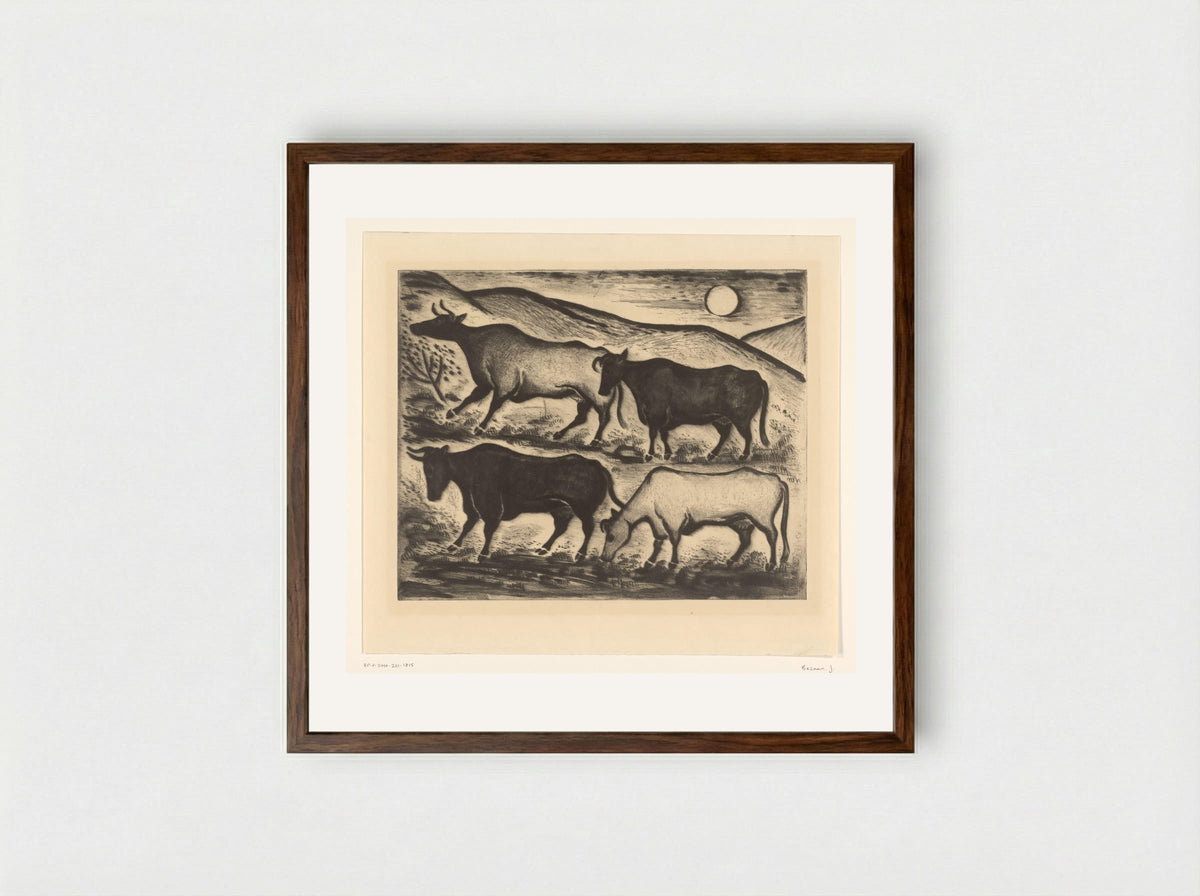 La Camargue - Jo Bezaan - Framed Print Dark Wood