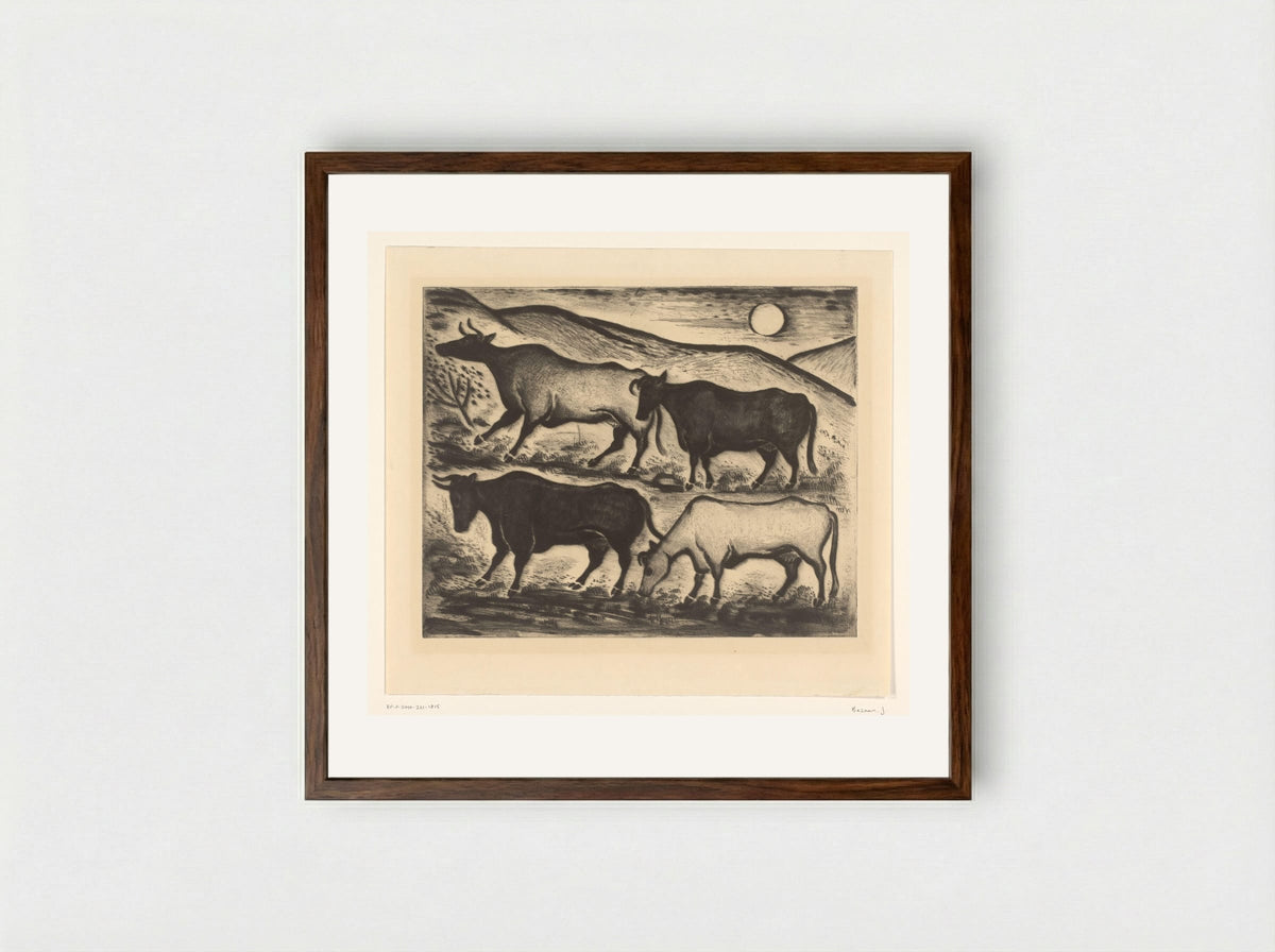 La Camargue - Jo Bezaan - Framed Print Dark Wood