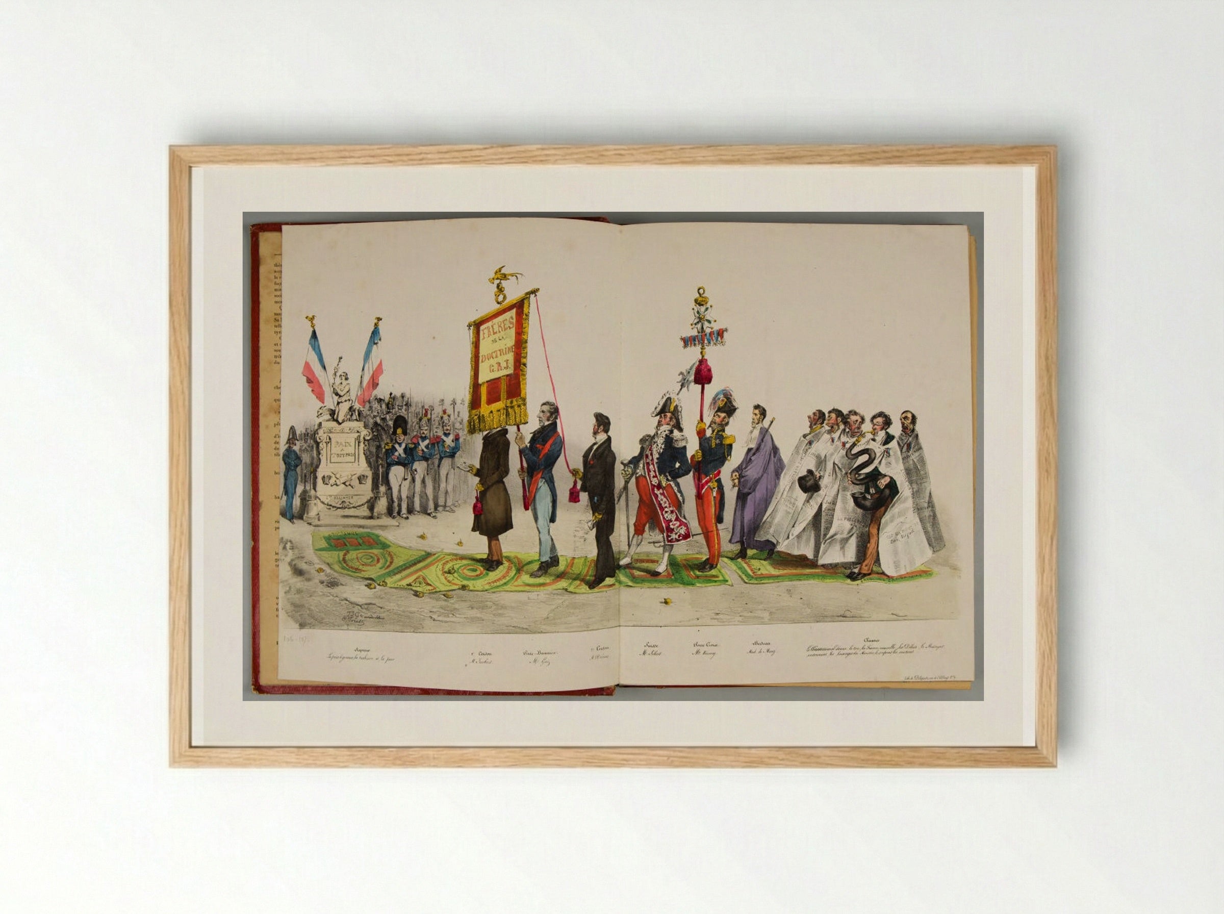 La Caricature III - Various Artists - Framed Print Wood