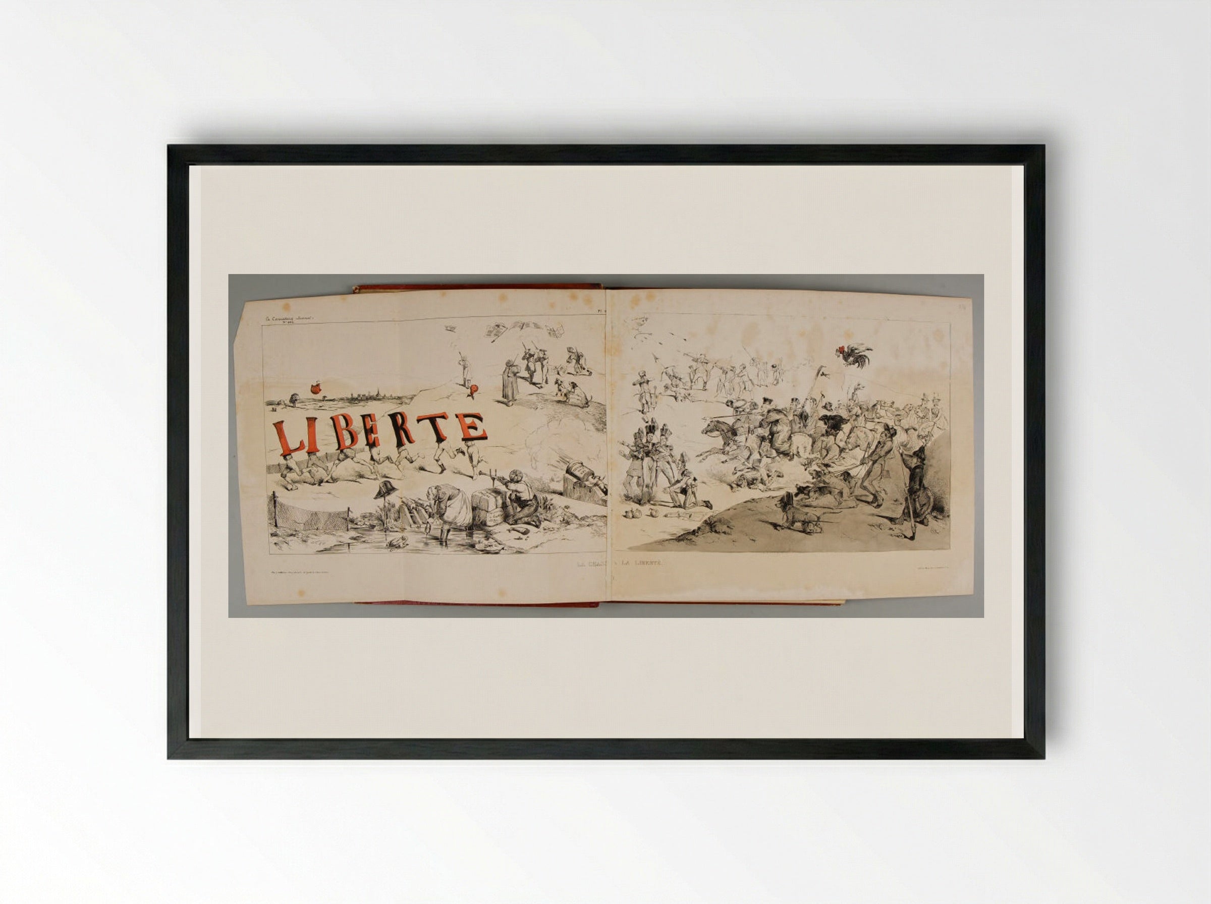 La Caricature - Various Artists - Framed Print Black