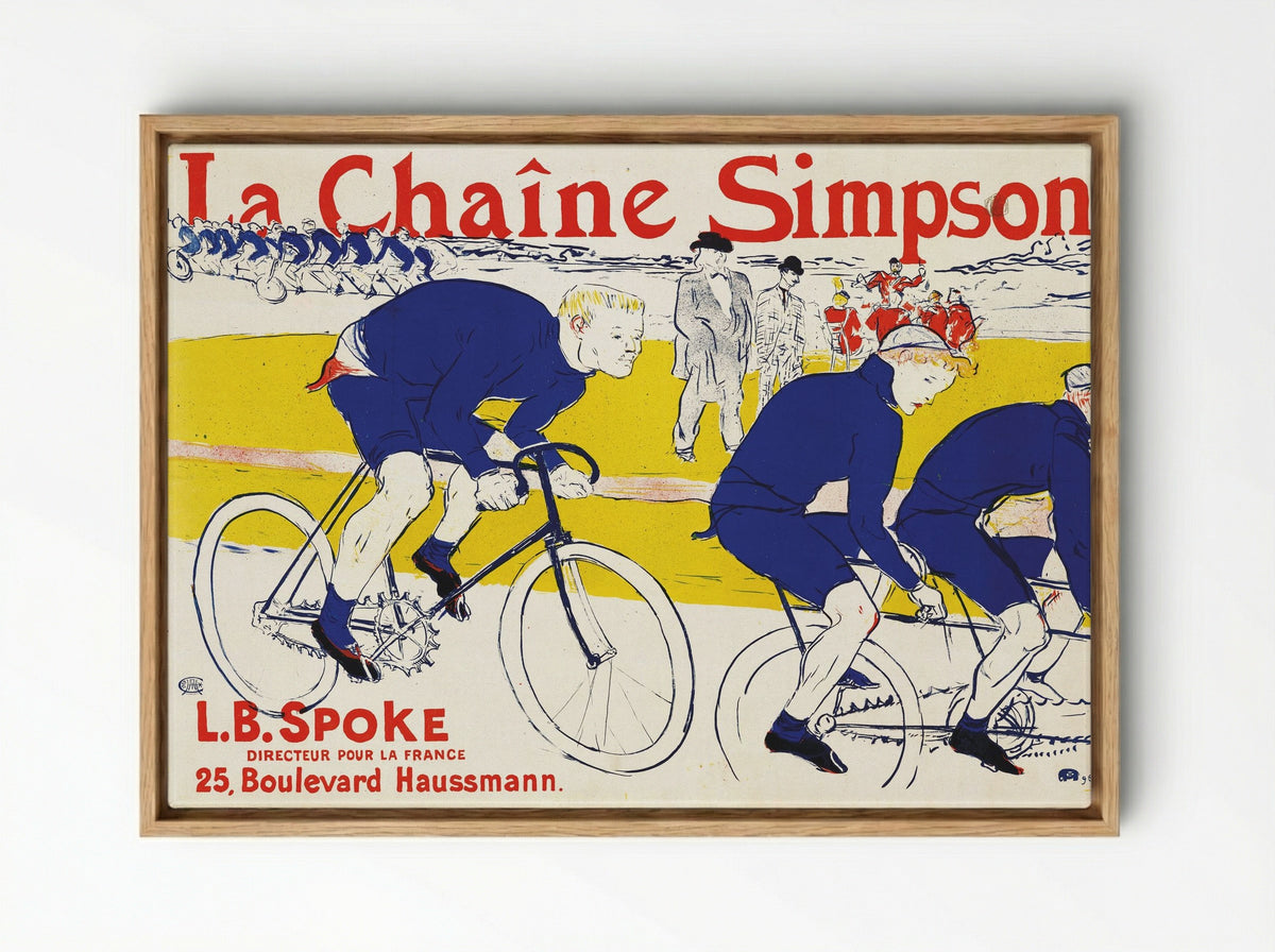 La Chaîne Simpson - Henri de Toulouse-Lautrec - Framed Canvas Wood