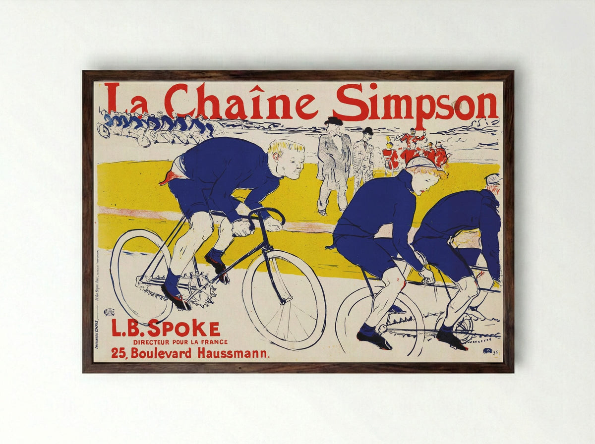 La Chaîne Simpson - Henri de Toulouse-Lautrec - Framed Print Dark Wood