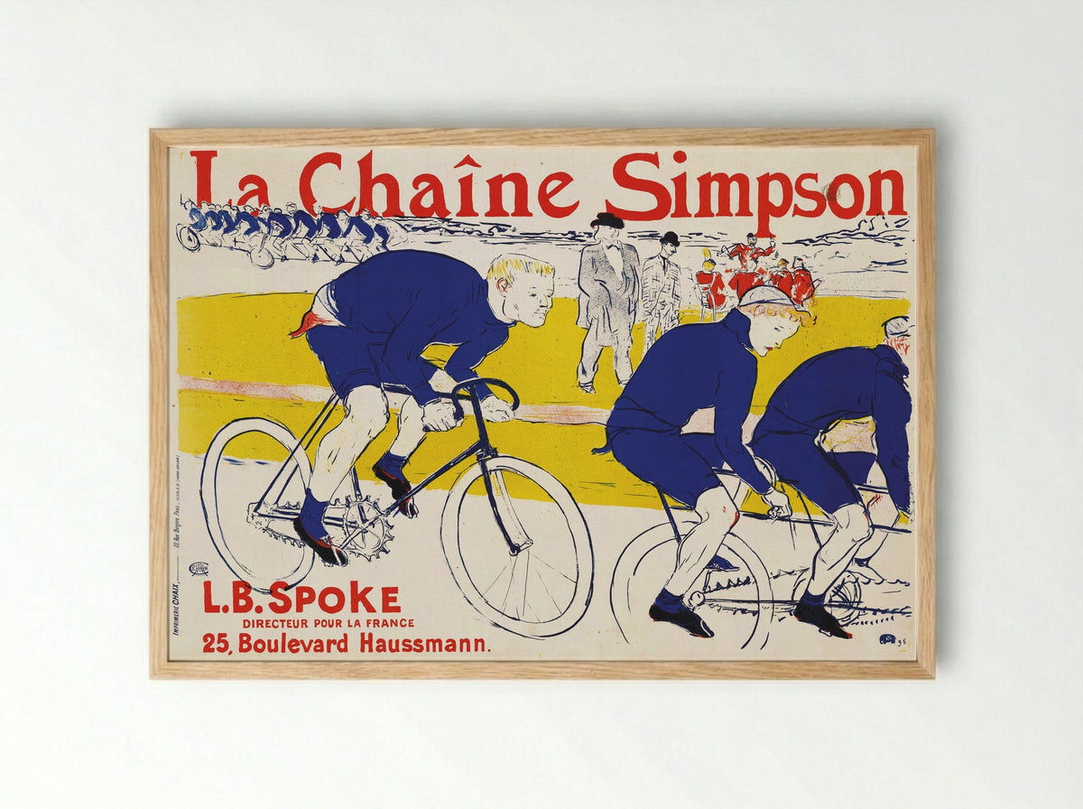 La Chaîne Simpson - Henri de Toulouse-Lautrec - Framed Print Wood