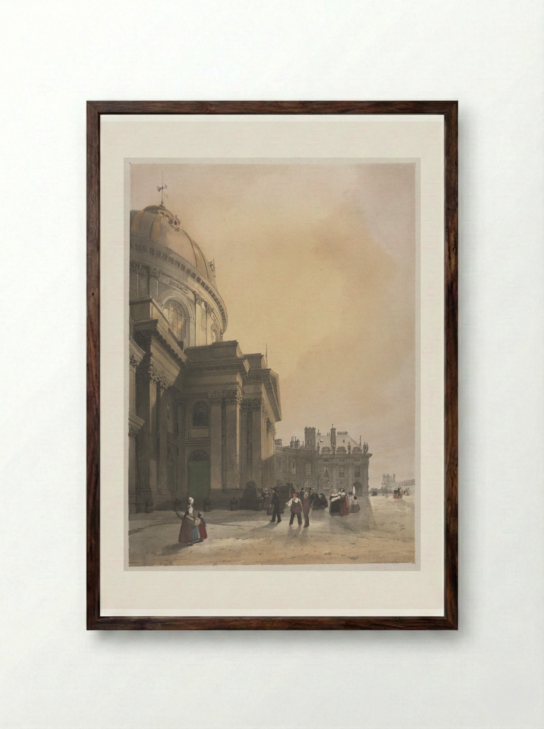 La Chapelle de l'Institut, Paris - Thomas Shotter Boys - Framed Print Dark Wood