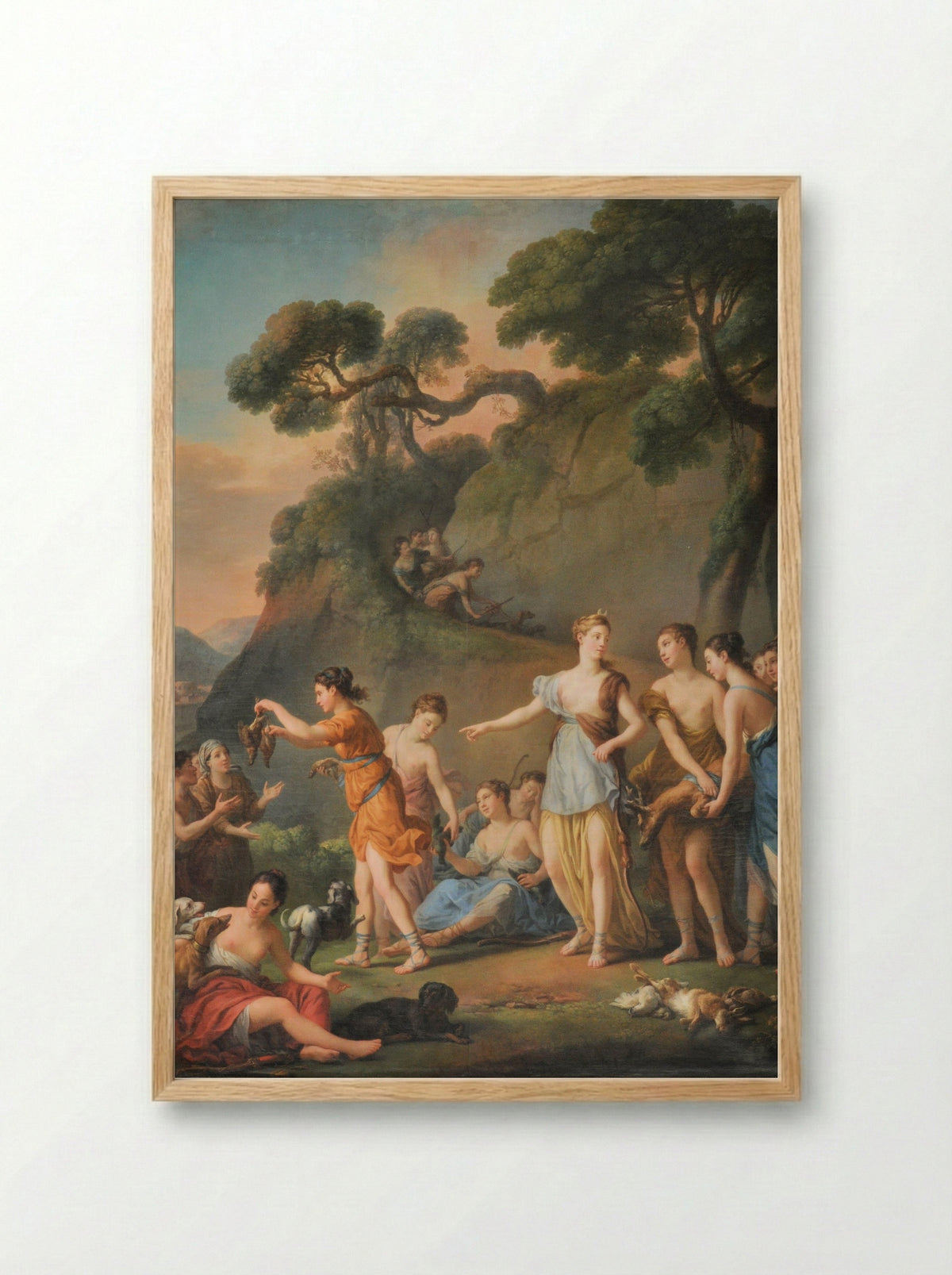 La Chasse - Joseph-Marie Vien - Framed Print Wood