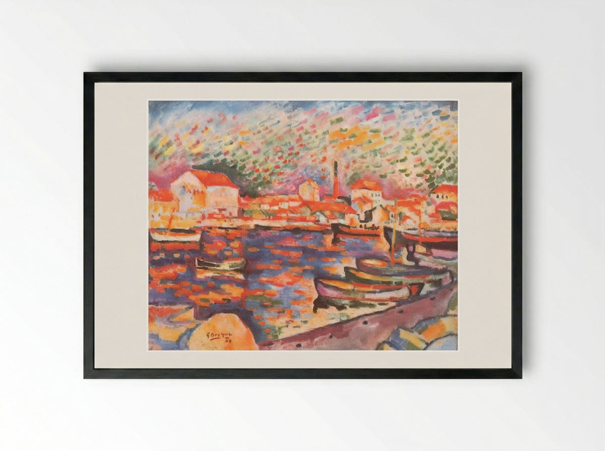 La Ciotat Harbor - Georges Braque - Framed Print Black