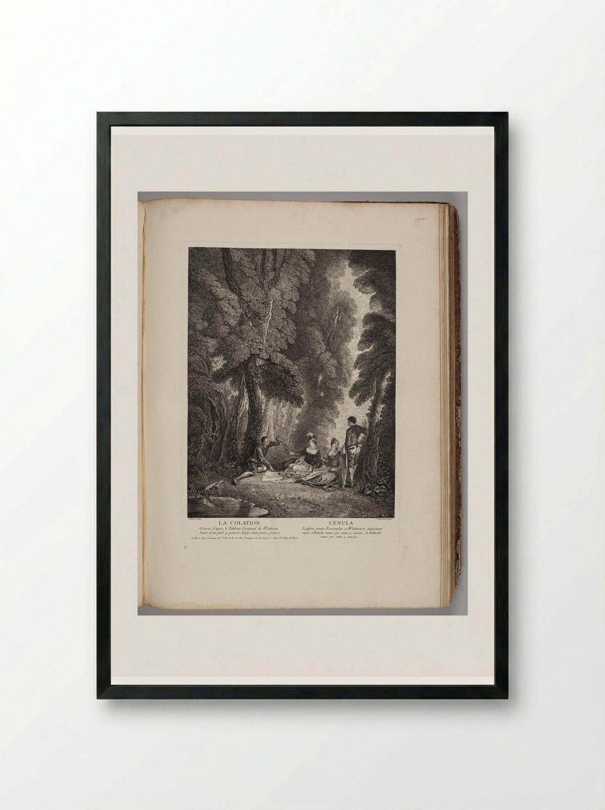 La Colation - Jean Moyreau - Framed Print Black