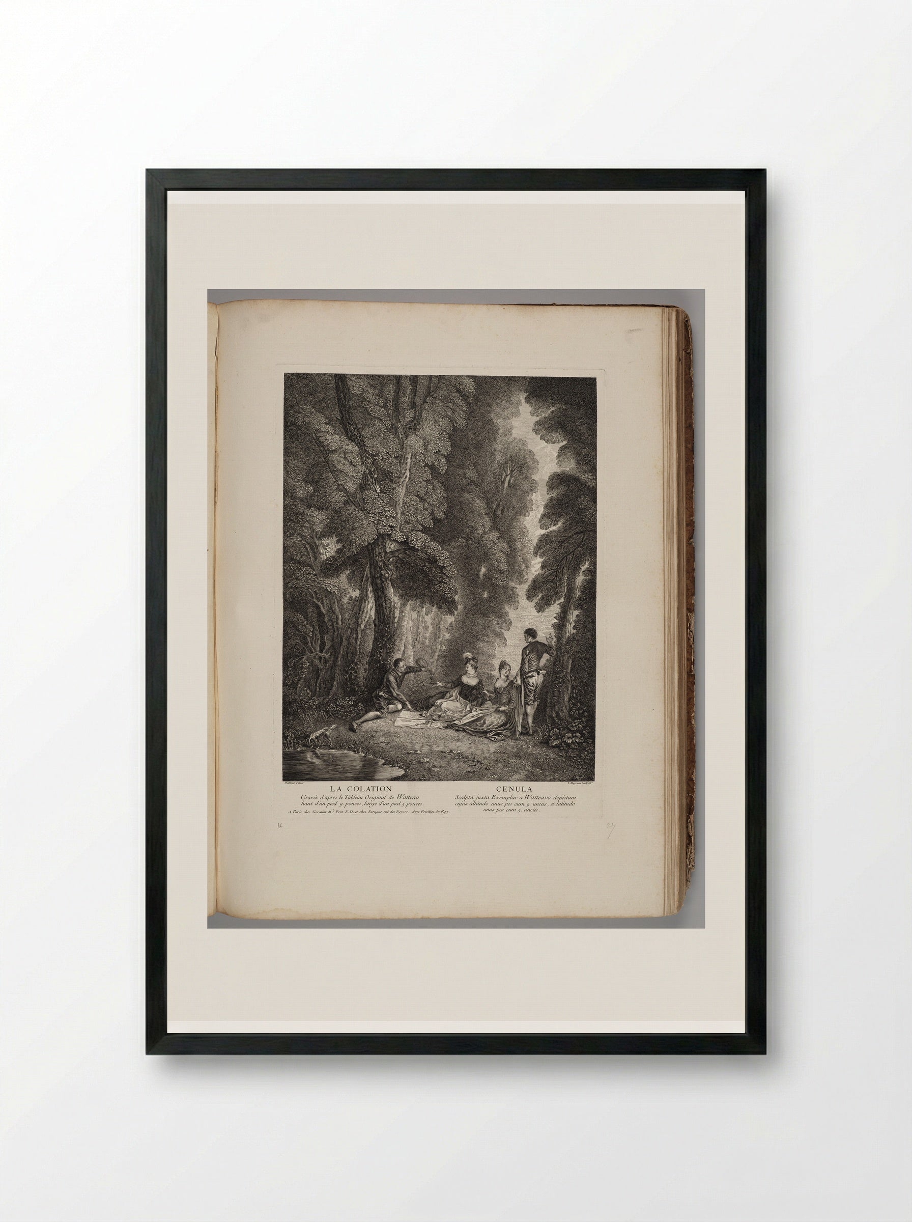 La Colation - Jean Moyreau - Framed Print Black