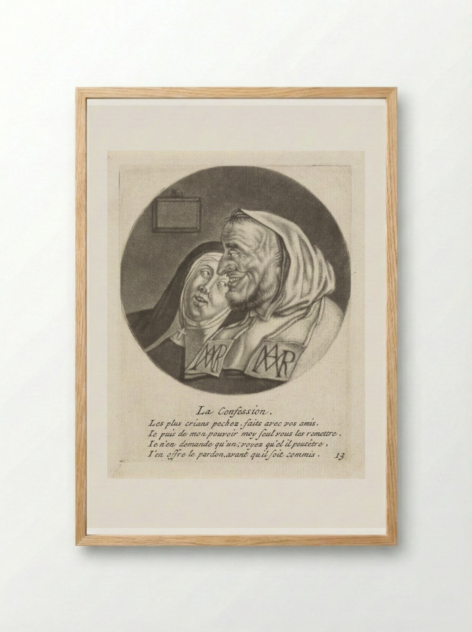 La Confession - Jacob Gole - Framed Print Wood