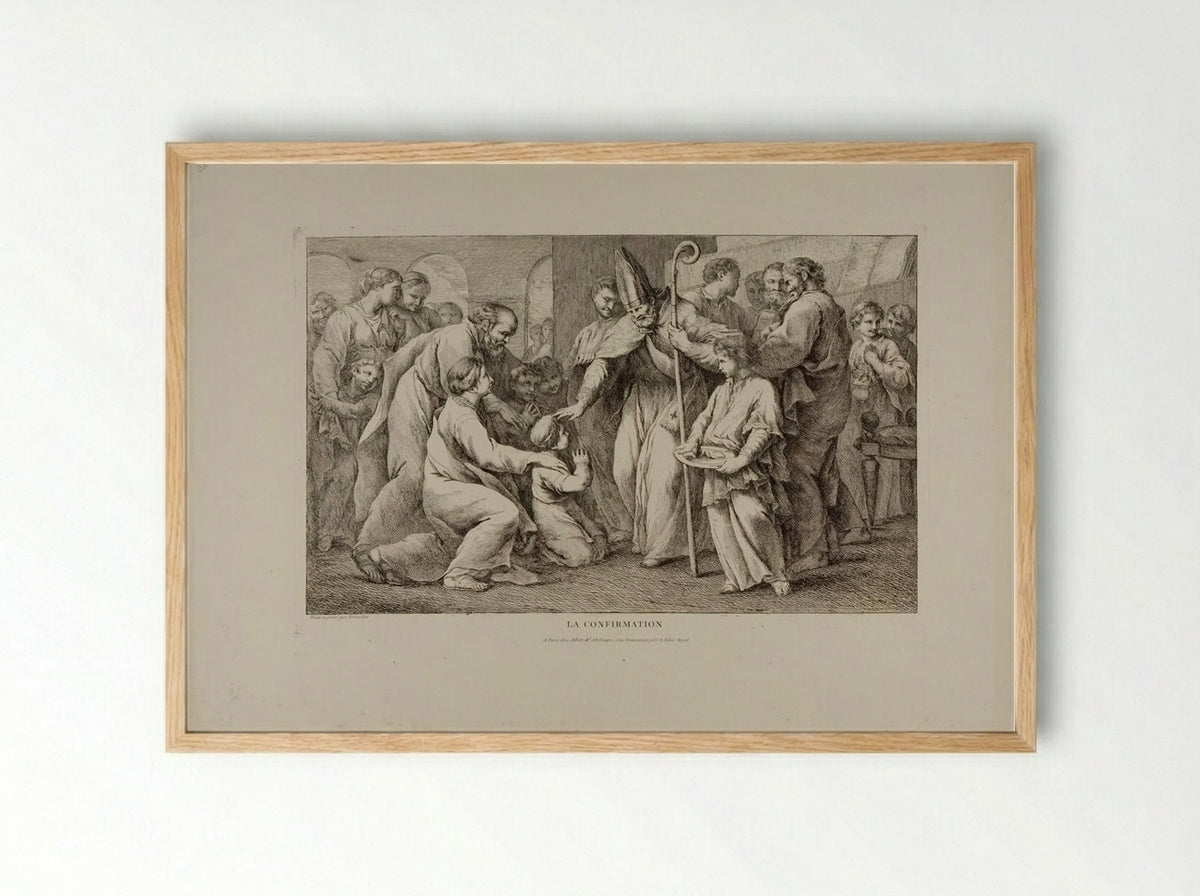 La Confirmation - Pierre Charles Trémolière - Framed Print Wood
