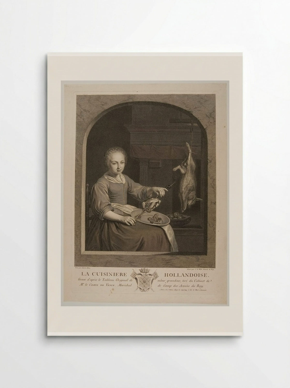 La Cuisinière Hollandoise - Johann Georg Wille - Poster