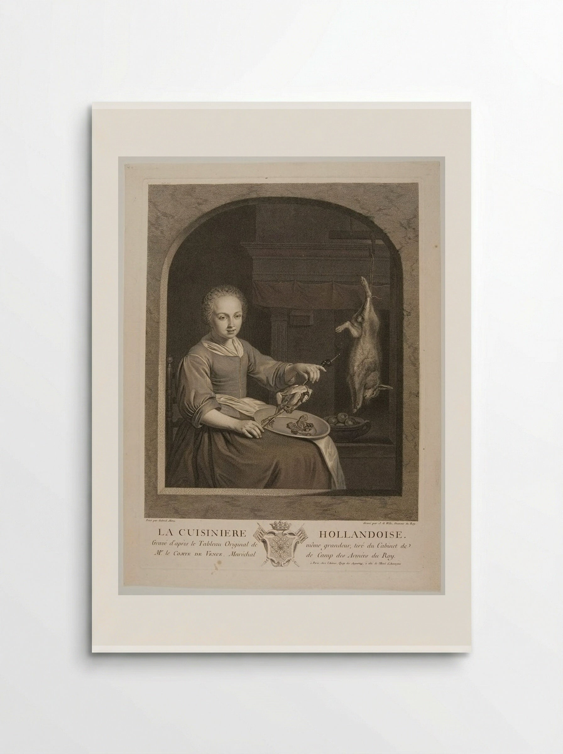 La Cuisinière Hollandoise - Johann Georg Wille - Poster