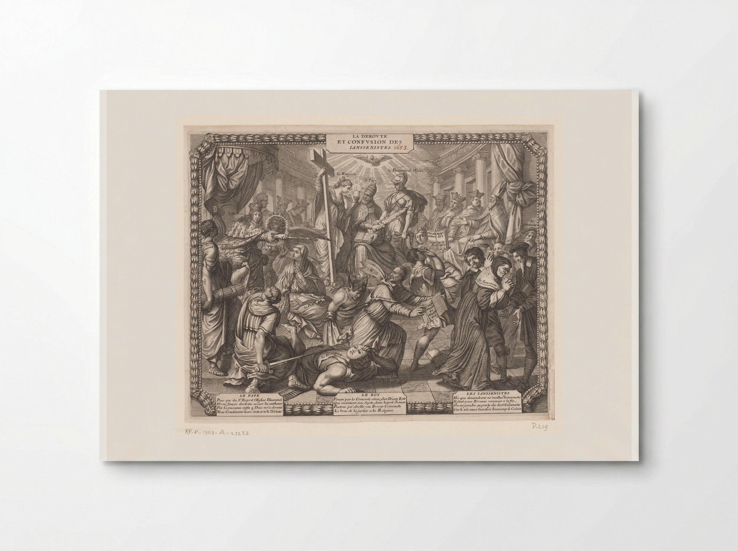La Déroute et Confusion des Ianssenistes - Abraham Bosse - Poster