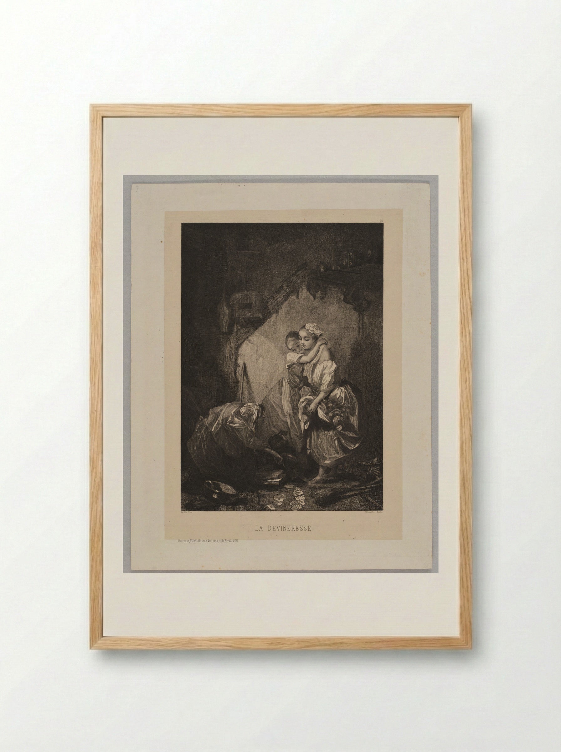 La Devineresse - Pierre Guillaume Metzmacher - Framed Print Wood