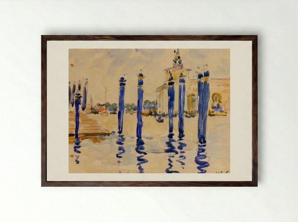 La Donana, Venice - Henri-Edmond Cross - Framed Print Dark Wood