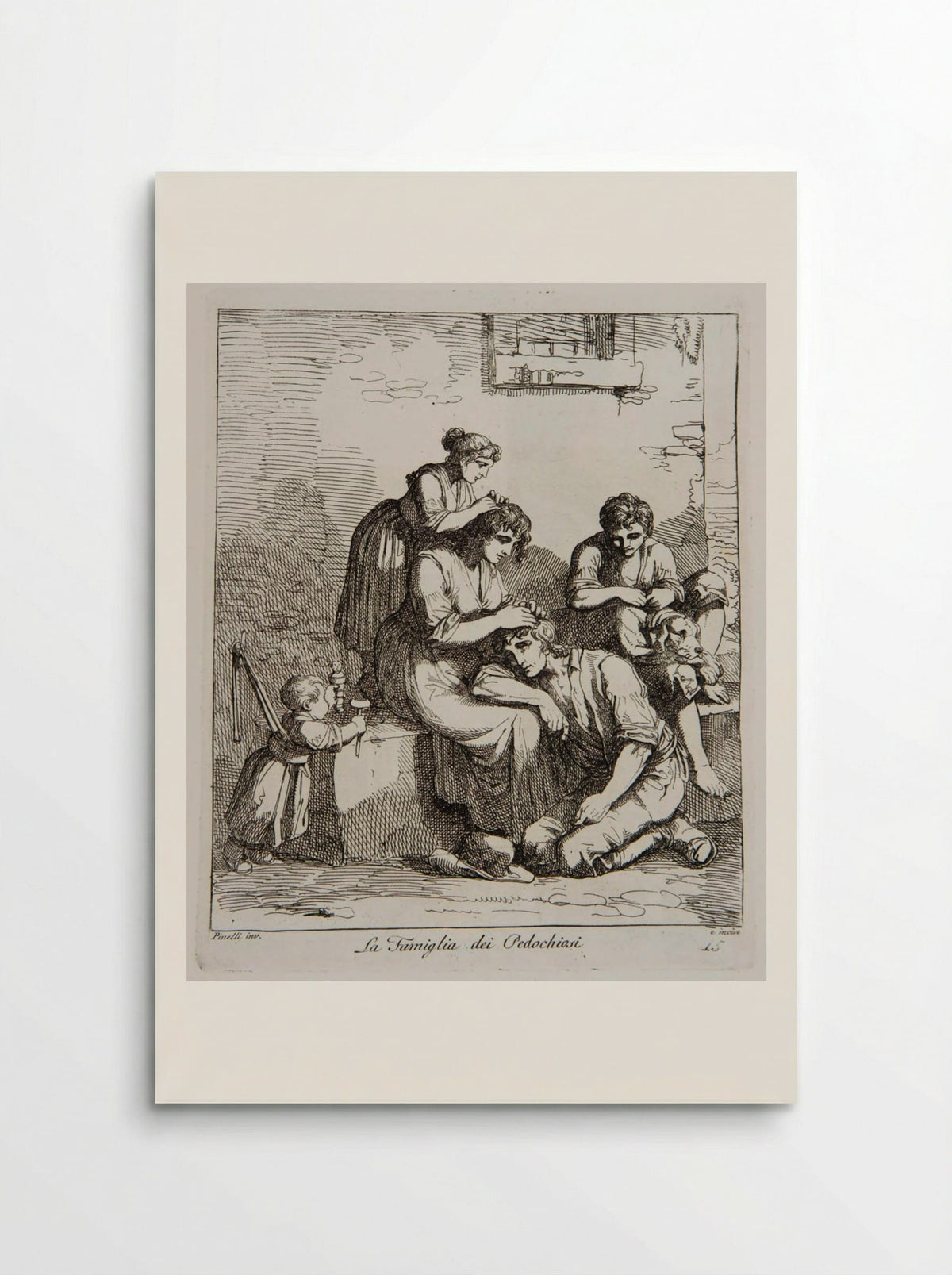 La Famiglia dei Pedochiosi - Bartolomeo Pinelli - Poster