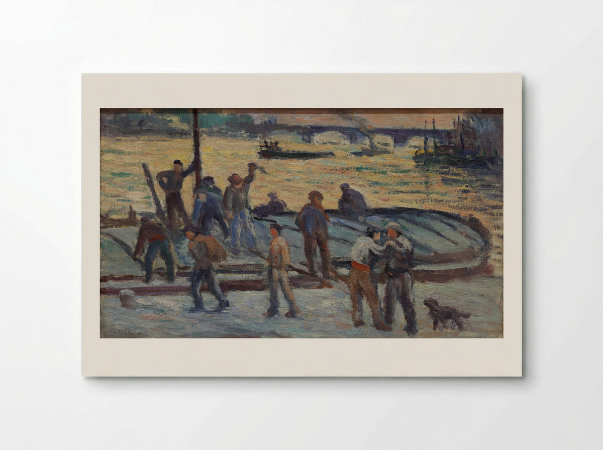 La Fin De La Journée. Débardeurs De Ciment - Maximilien Luce - Poster