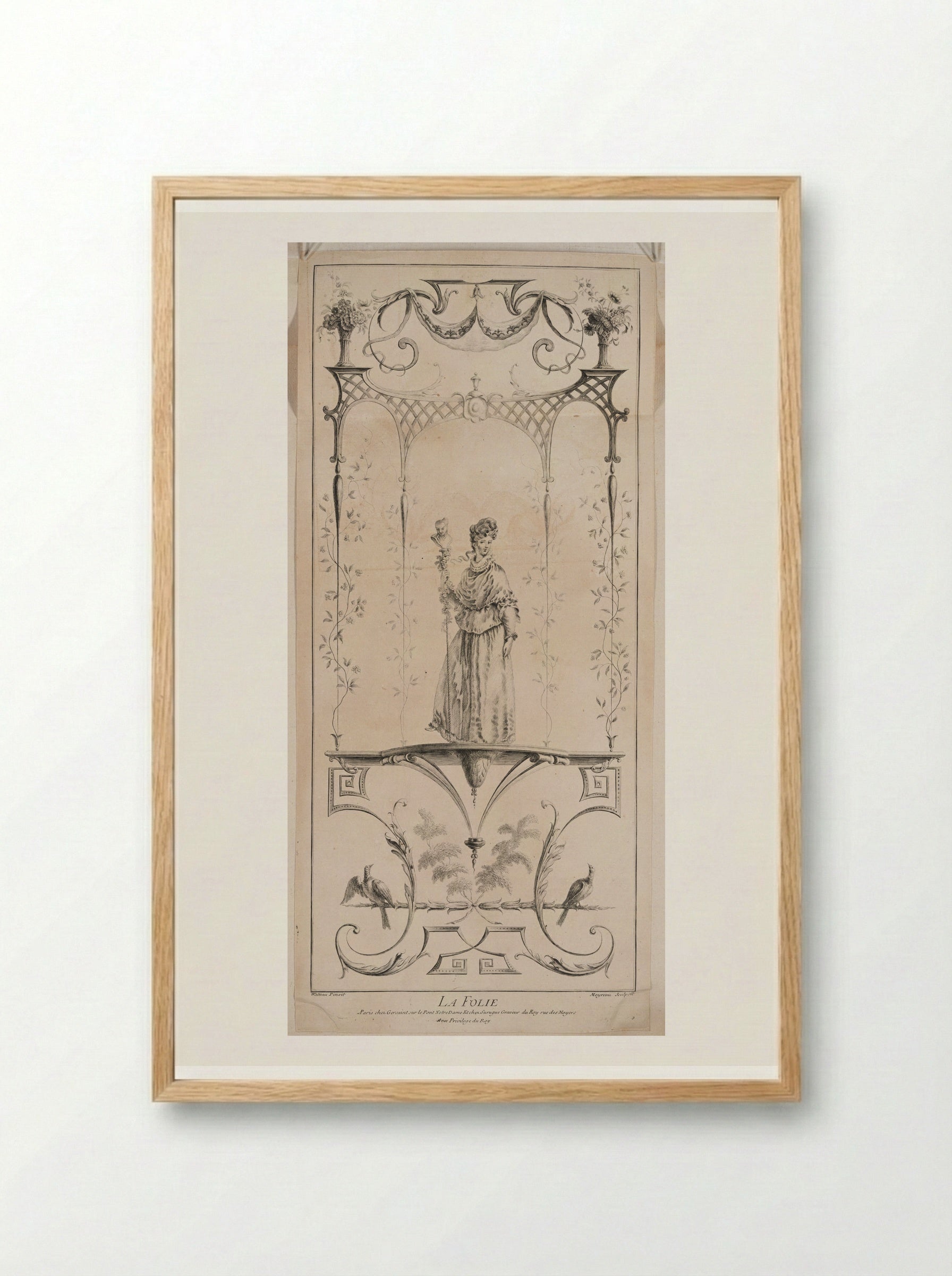 La Folie - Jean Moyreau - Framed Print Wood