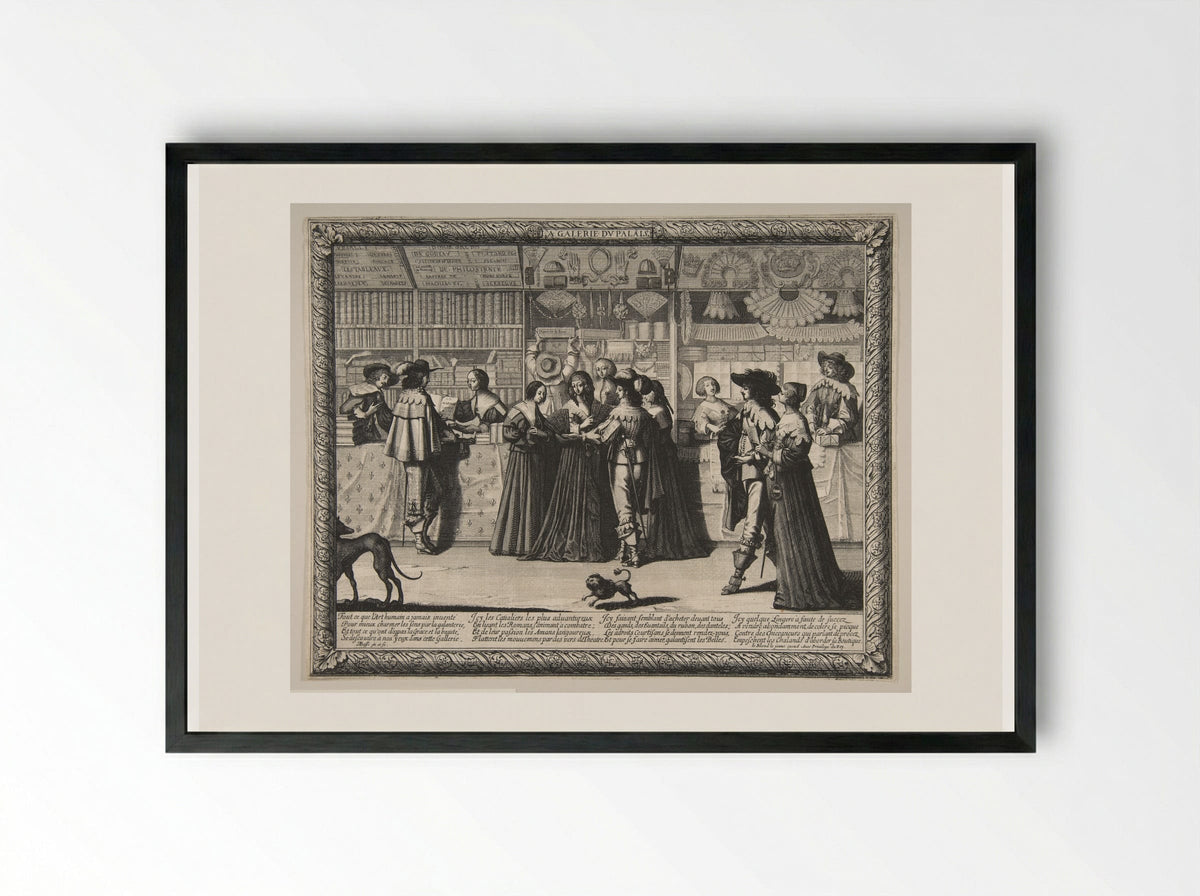 La Galerie du Palais - Abraham Bosse - Framed Print Black