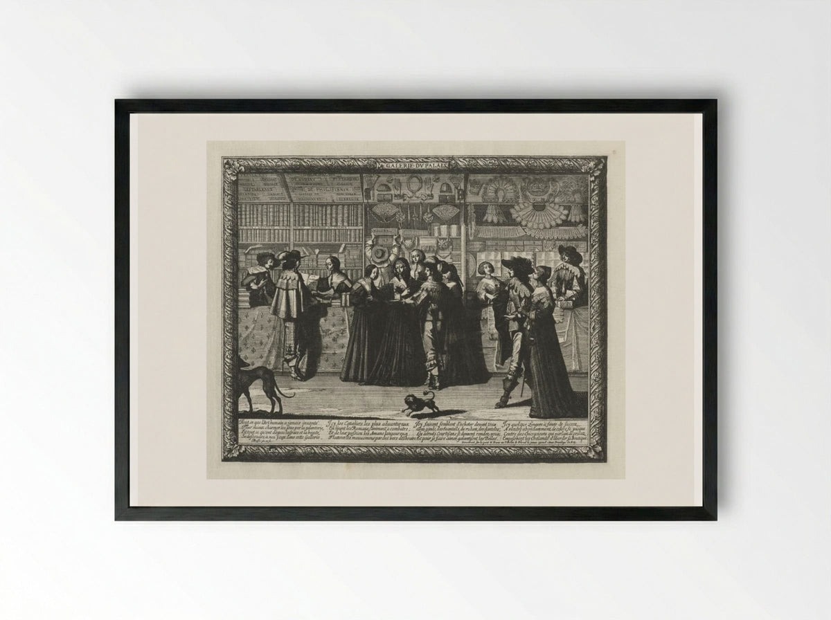 La Galerie du Palais - Abraham Bosse - Framed Print Black