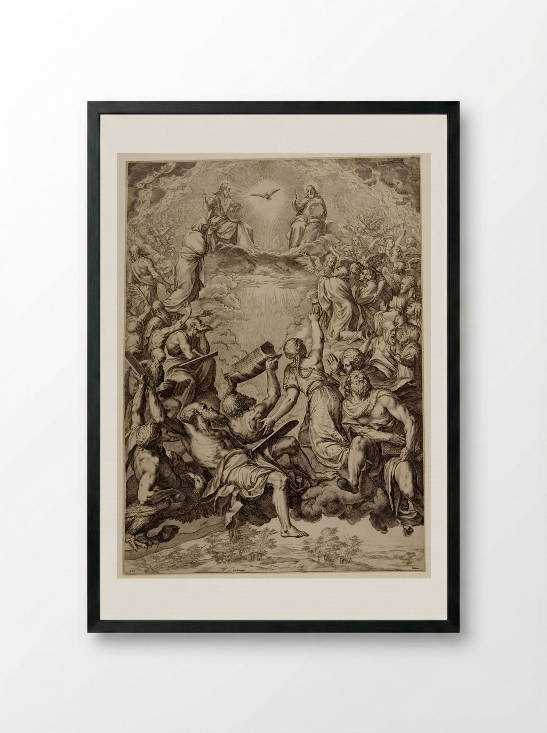 La Gloria - Cornelis Cort - Framed Print Black