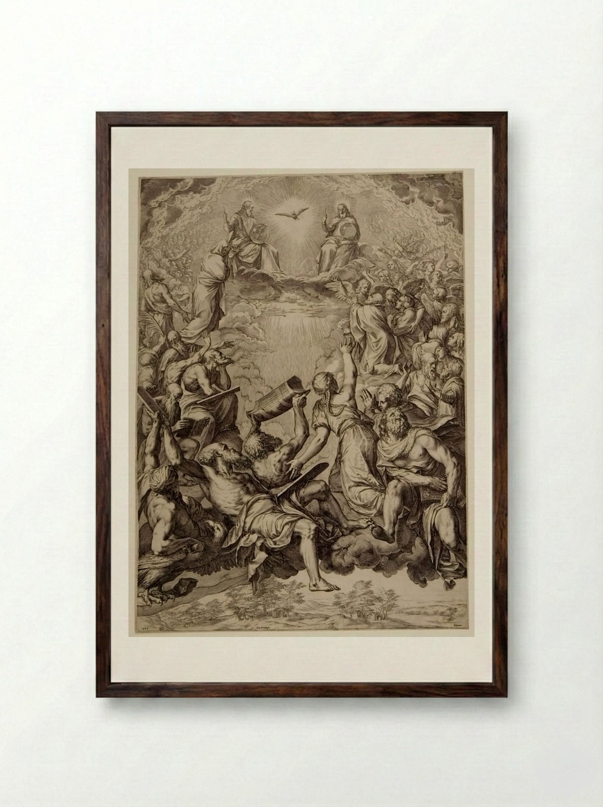 La Gloria - Cornelis Cort - Framed Print Dark Wood