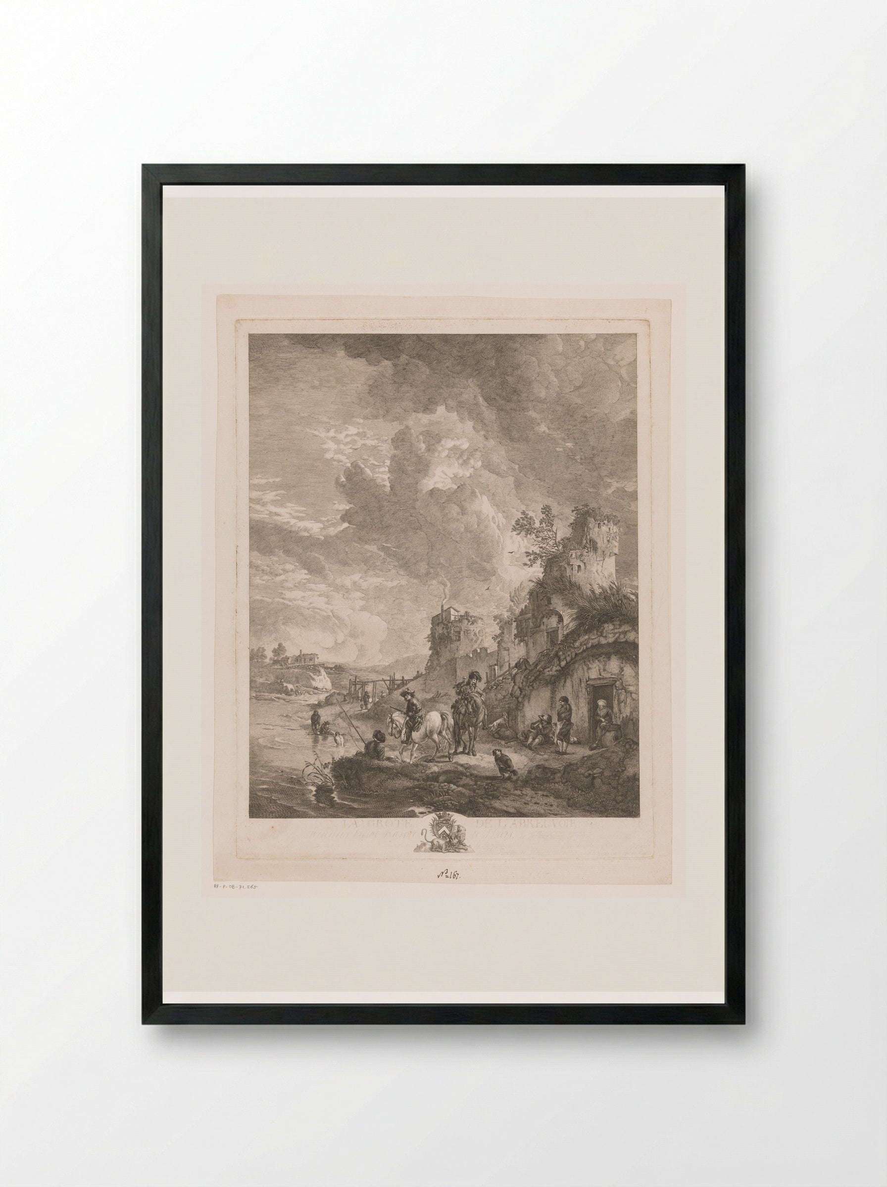 La Grote de l'Abreuvoir - Jean Moyreau - Framed Print Black