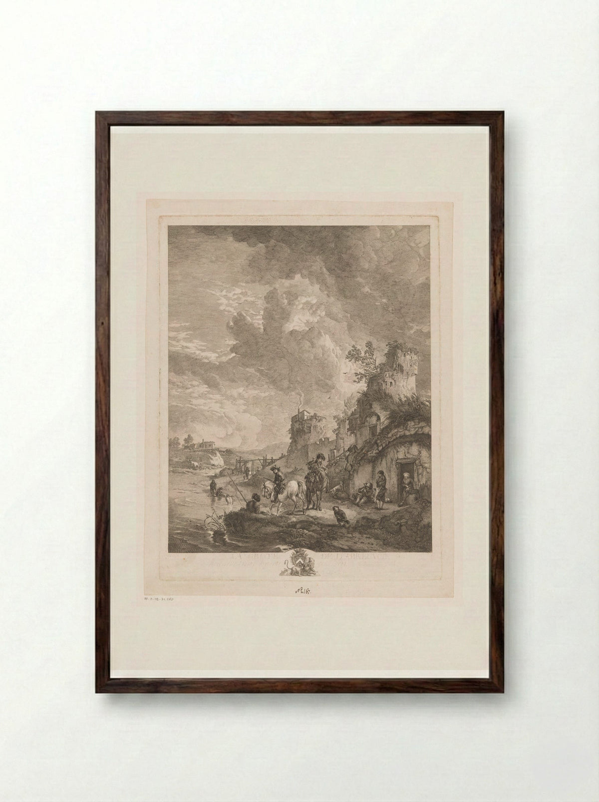 La Grote de l'Abreuvoir - Jean Moyreau - Framed Print Dark Wood