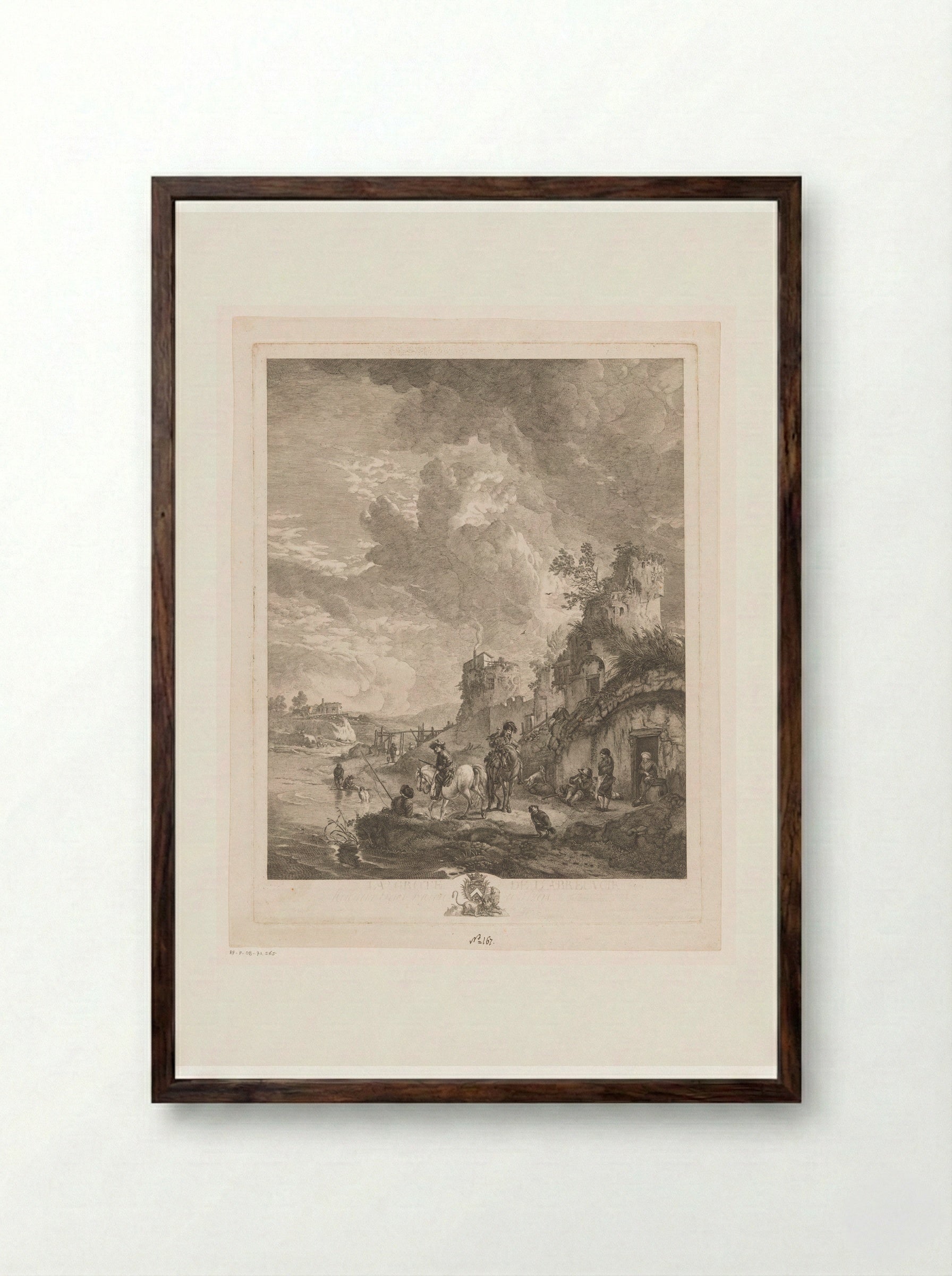 La Grote de l'Abreuvoir - Jean Moyreau - Framed Print Dark Wood