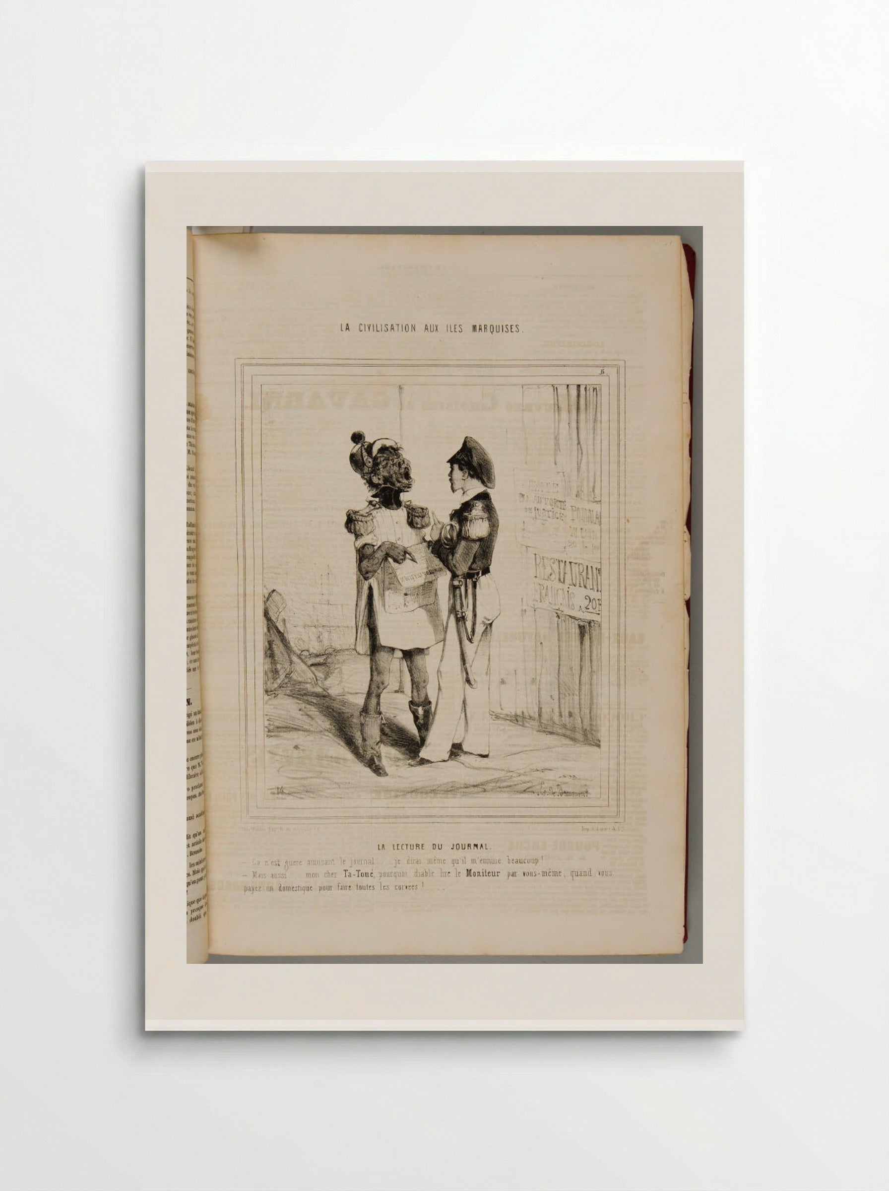 La Lecture du Journal - Honoré Daumier - Poster