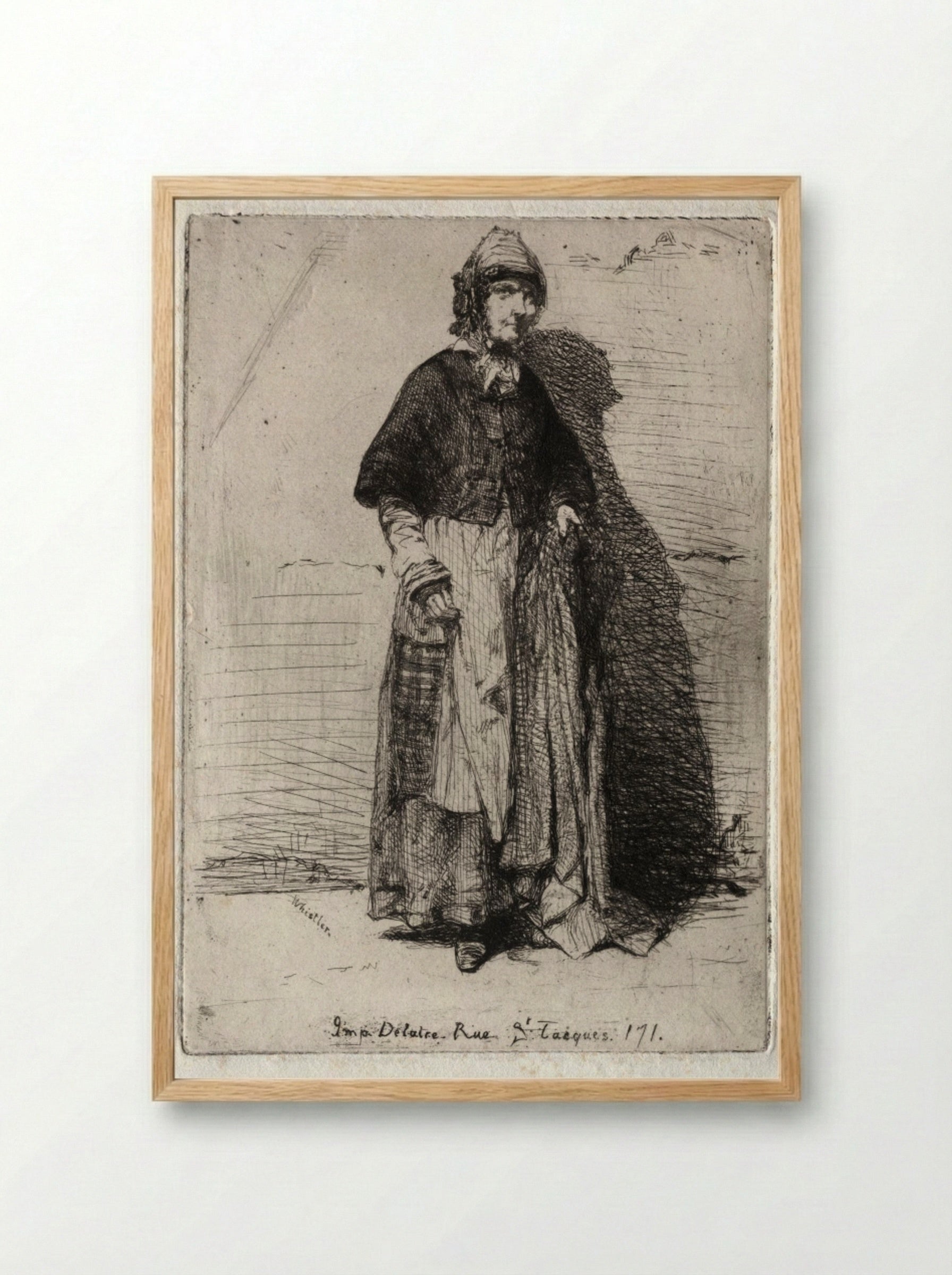 La Mère Gérard - James McNeill Whistler - Framed Print Wood