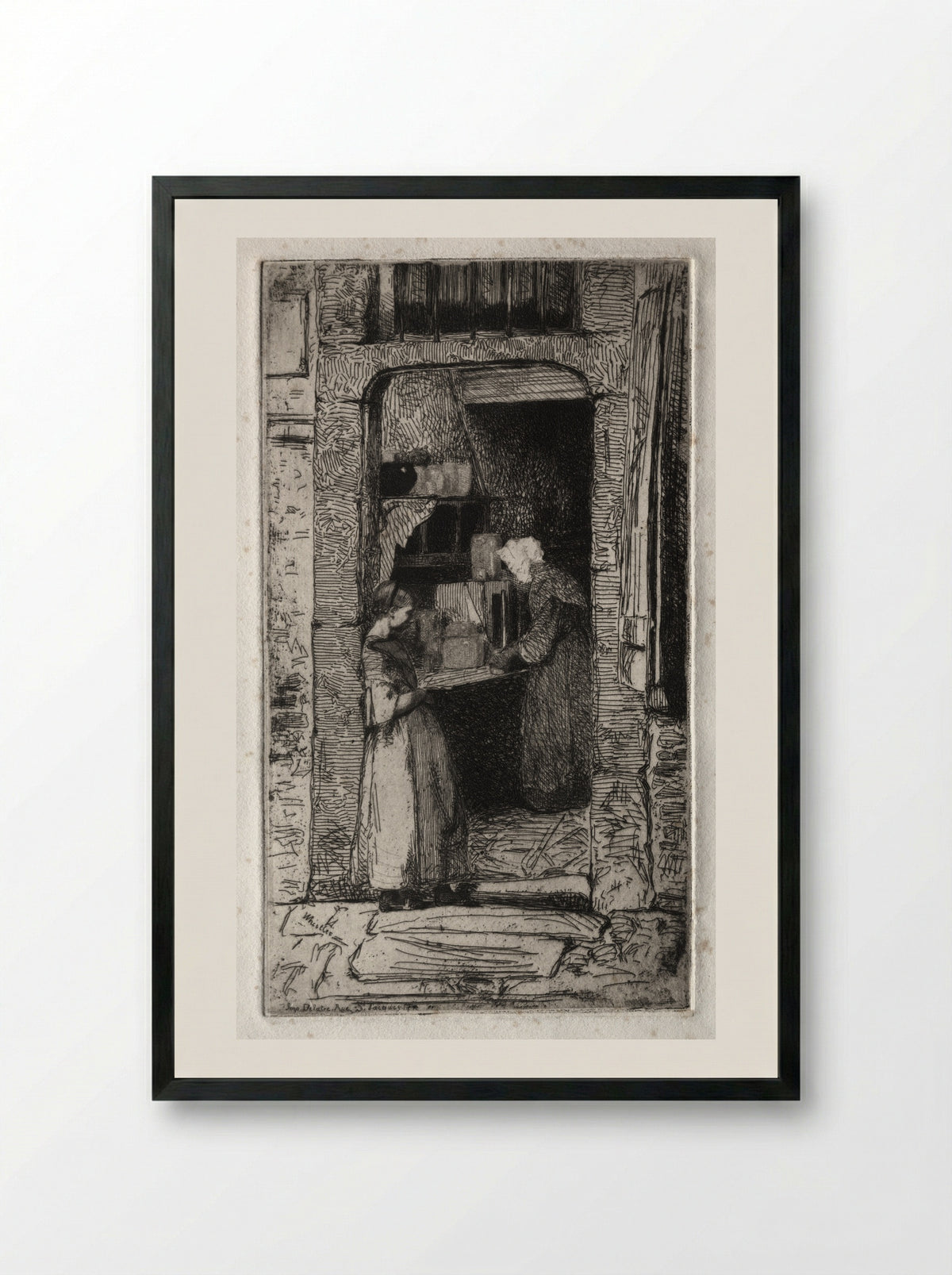 La Marchande de Moutarde - James McNeill Whistler - Framed Print Black