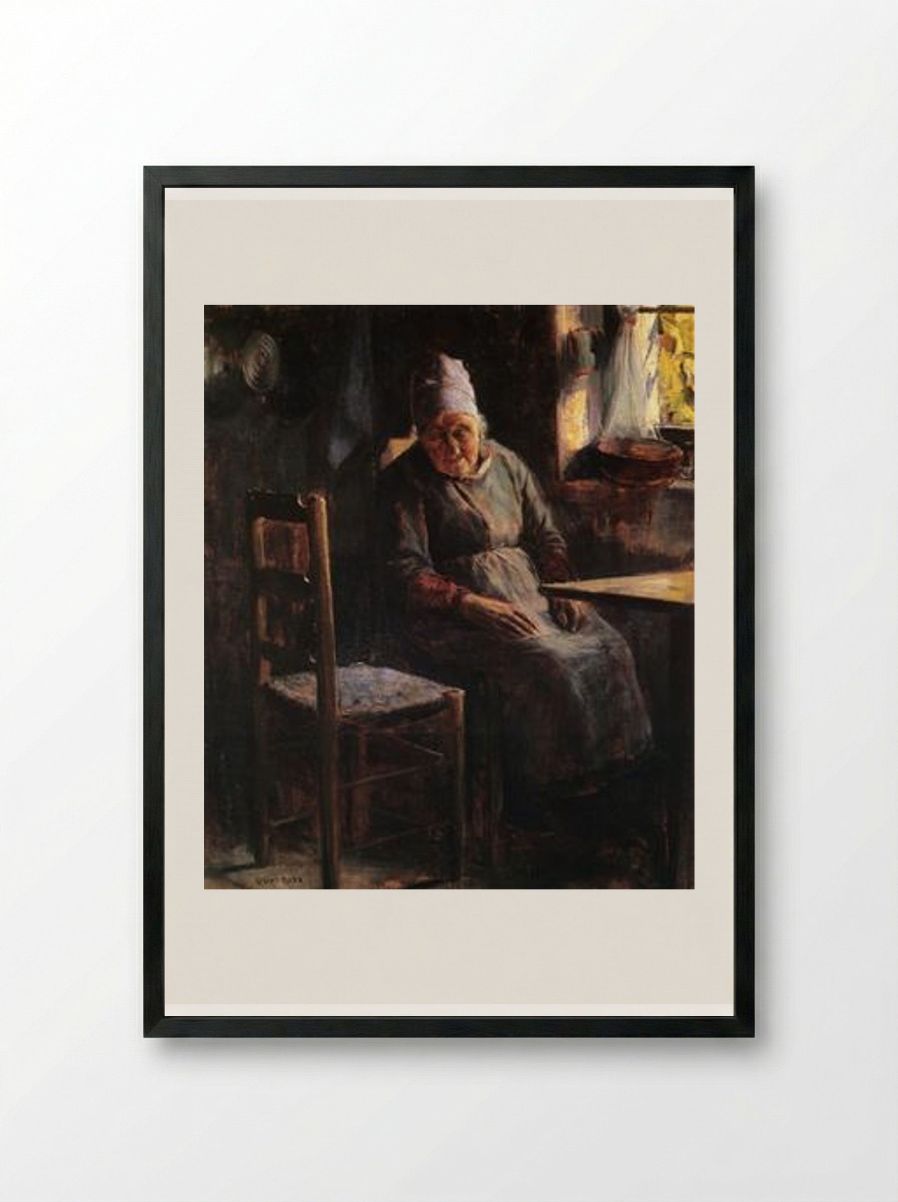 La Mere Pichaud - Guy Rose - Framed Print Black