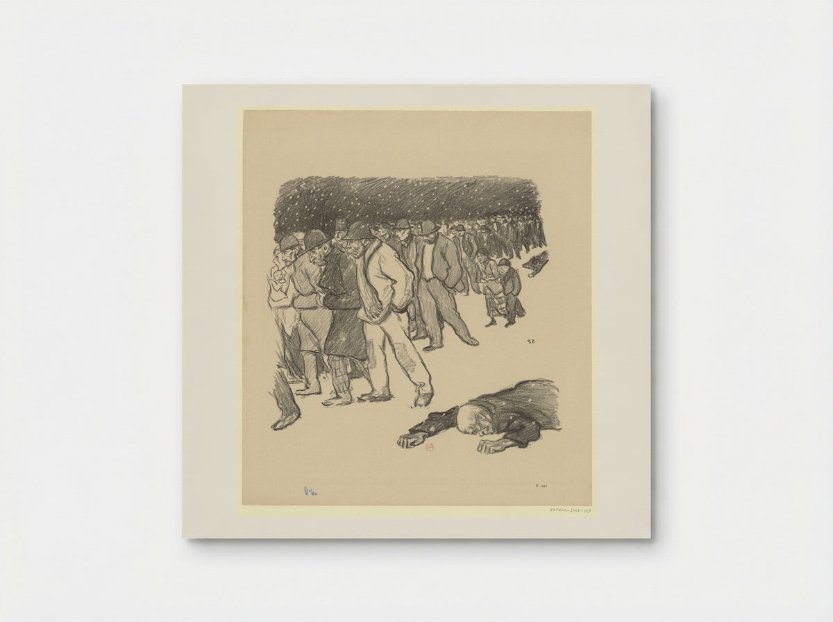 La Misère sous la neige - Théophile Steinlen - Poster