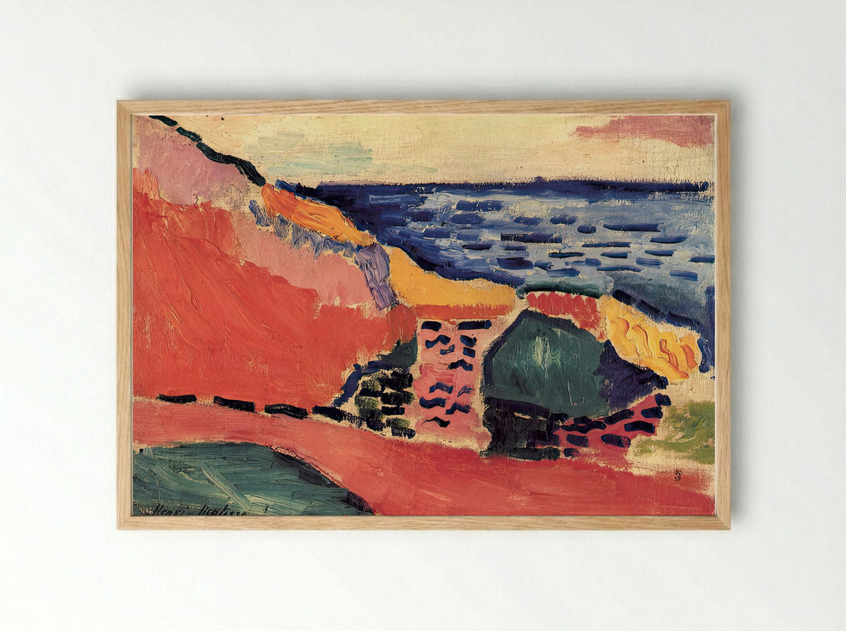 La Moulade, Collioure in the Summer by Henri Matisse – Fauvist Mediterranean Landscape Print - Framed Print Wood