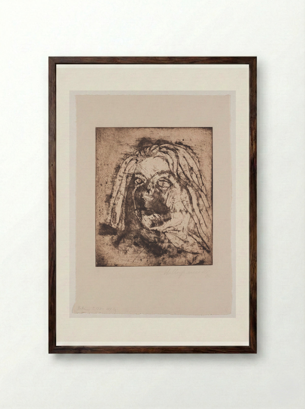 La Mujer, Sheet I - Walter Gramatté - Framed Print Dark Wood