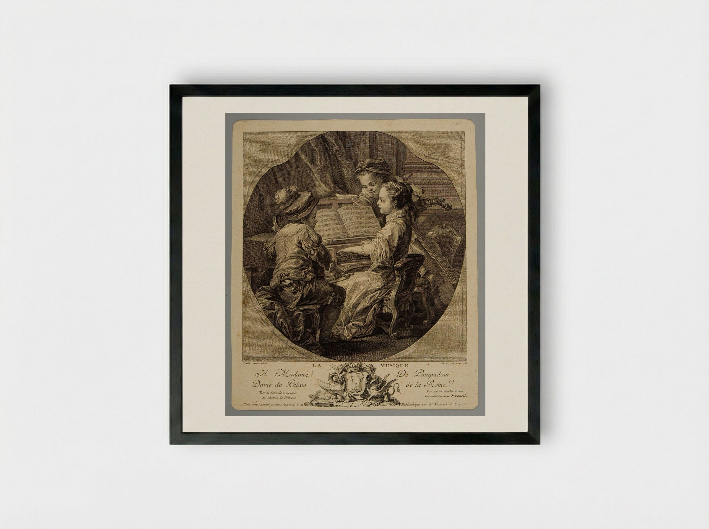 La Musique - Étienne Fessard - Framed Print Black