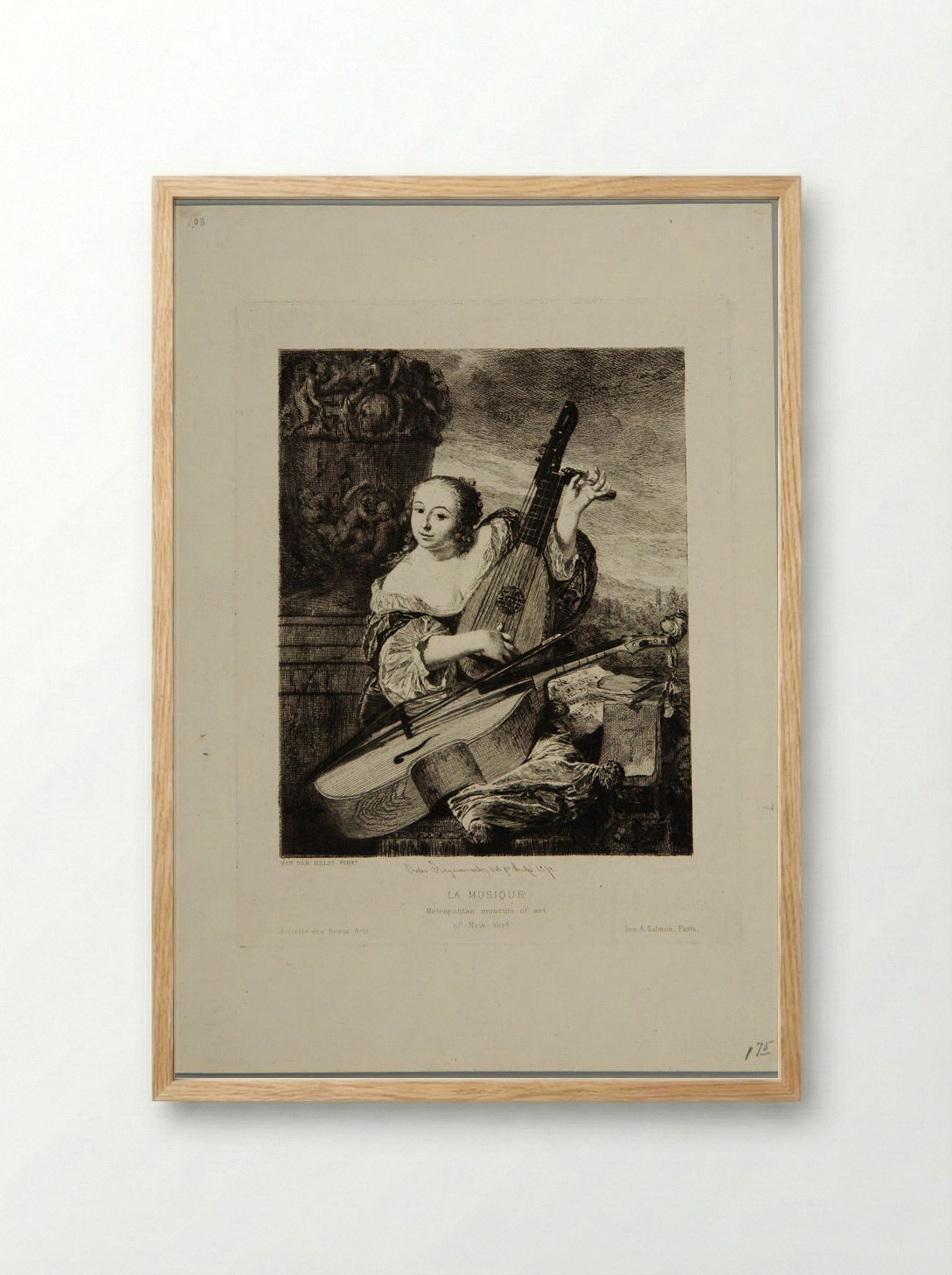 La Musique - Jules Ferdinand Jacquemart - Framed Print Wood