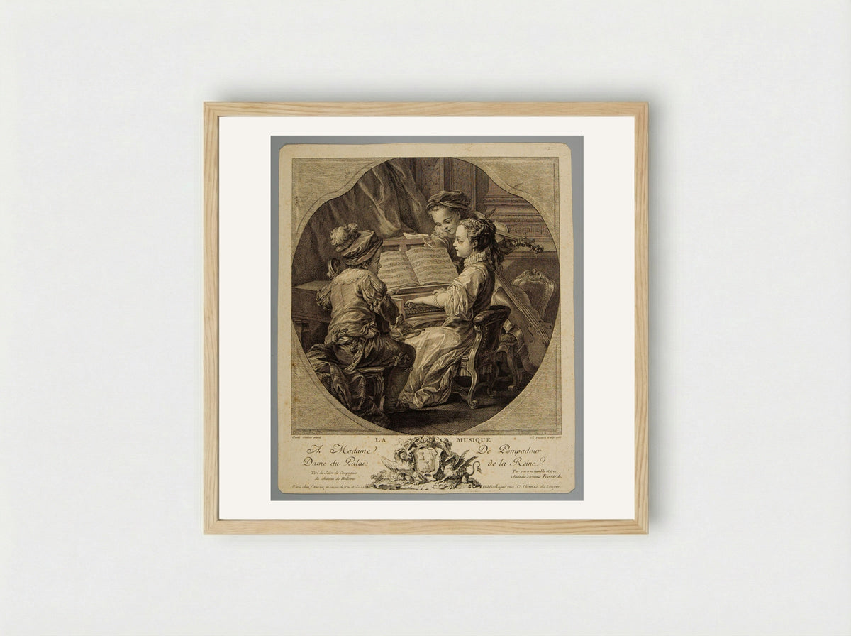 La Musique - Étienne Fessard - Framed Print Wood