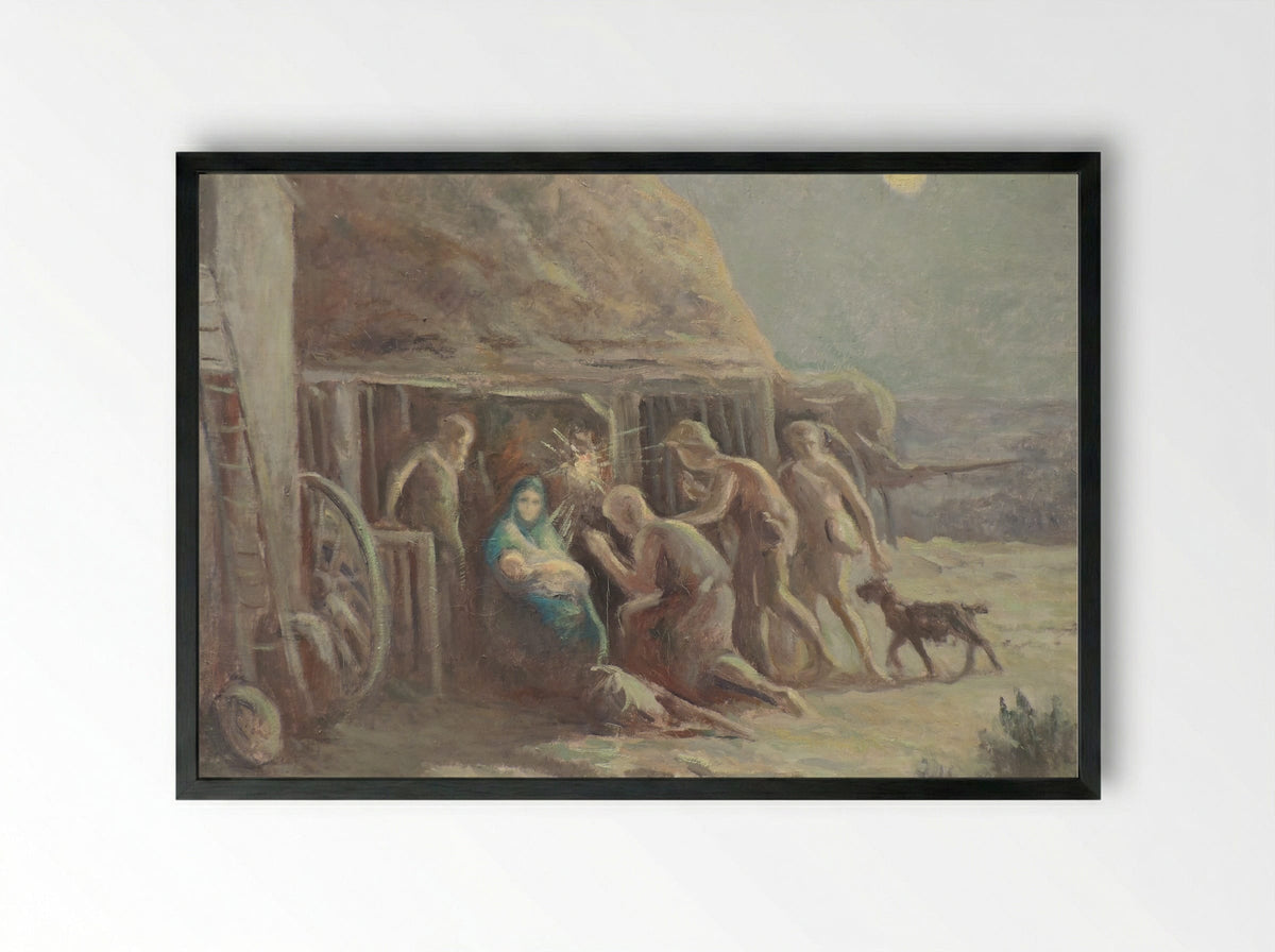 La Nativité, Rolleboise - Maximilien Luce - Framed Print Black