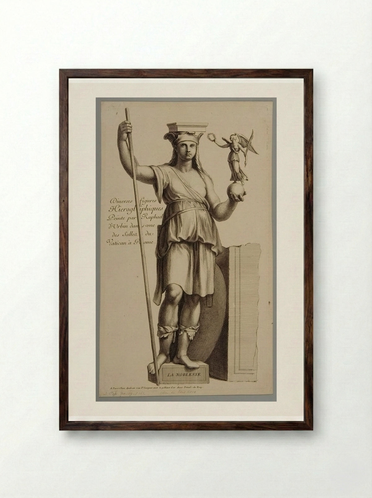 La Noblesse - Gérard Audran - Framed Print Dark Wood